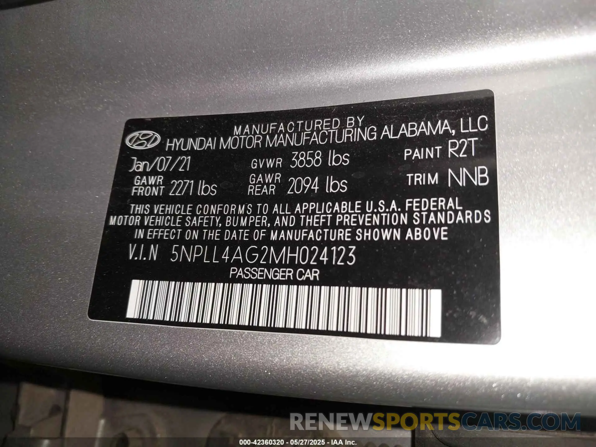 9 Photograph of a damaged car 5NPLL4AG2MH024123 HYUNDAI ELANTRA 2021