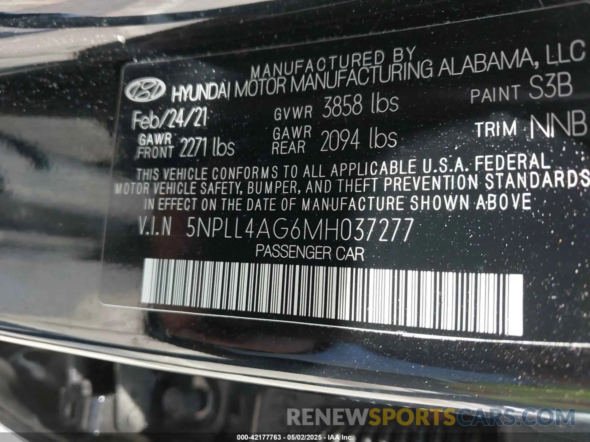 9 Photograph of a damaged car 5NPLL4AG6MH037277 HYUNDAI ELANTRA 2021