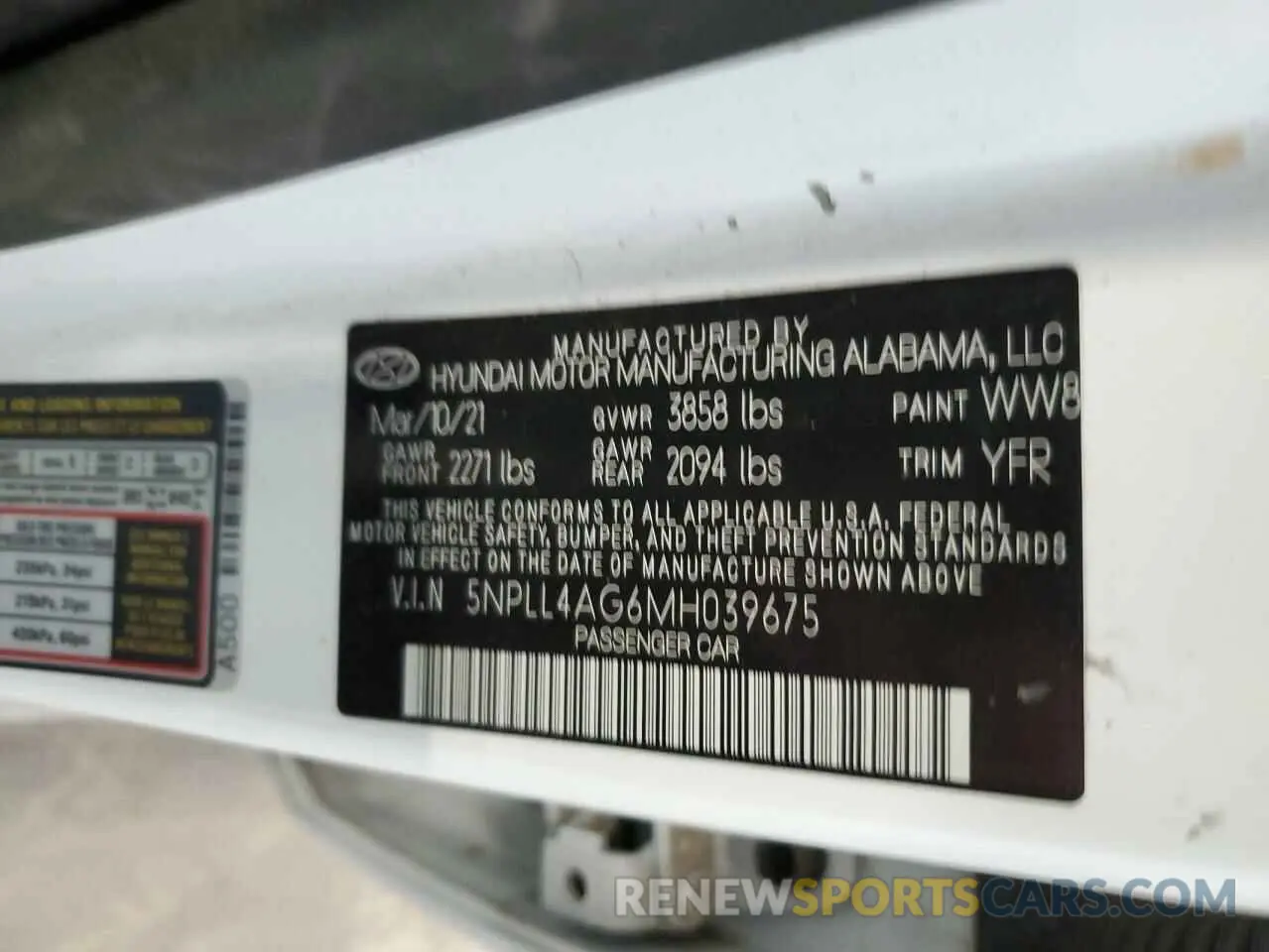 12 Фотография поврежденного автомобиля 5NPLL4AG6MH039675 HYUNDAI ELANTRA 2021