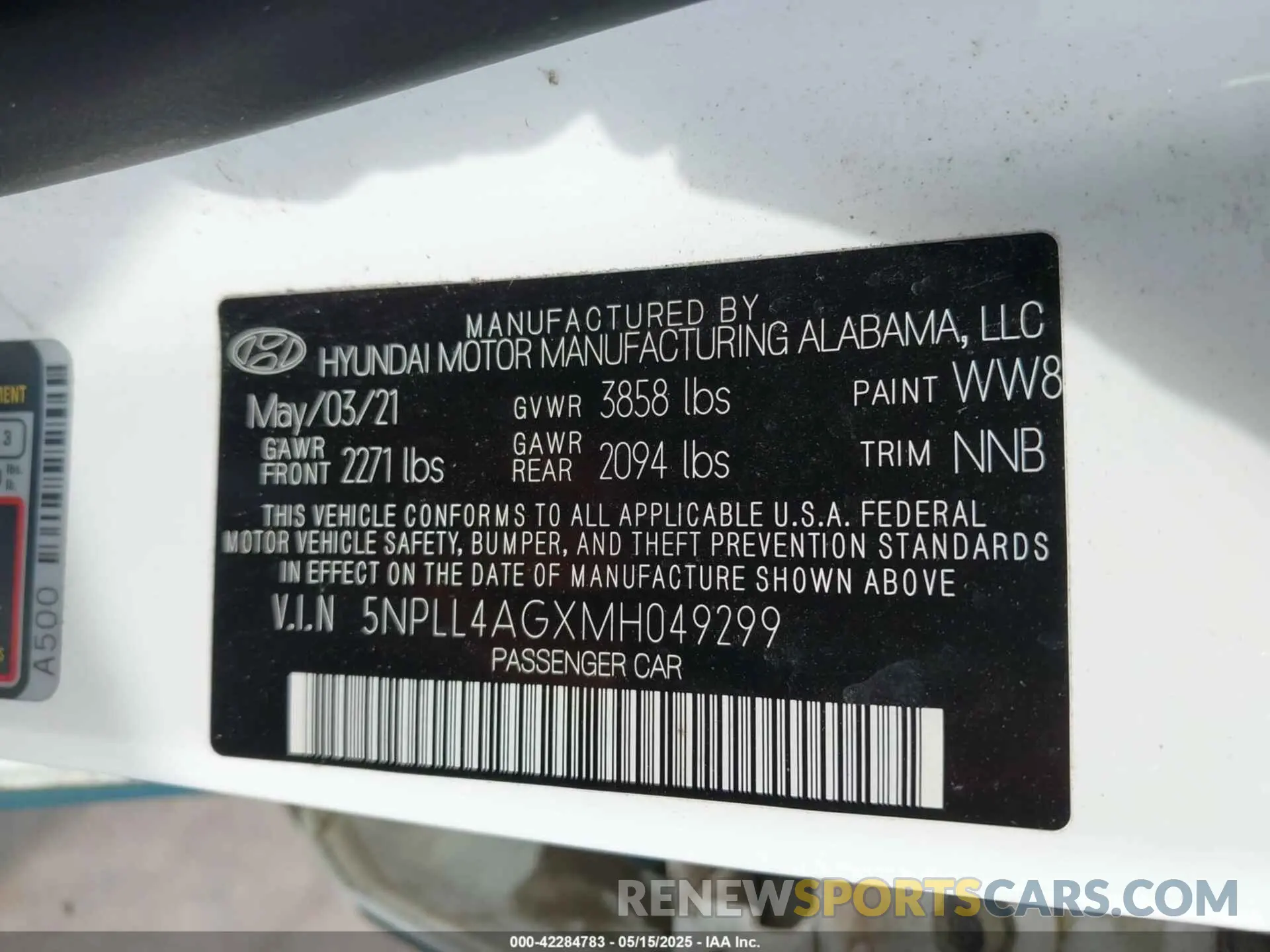 9 Photograph of a damaged car 5NPLL4AGXMH049299 HYUNDAI ELANTRA 2021