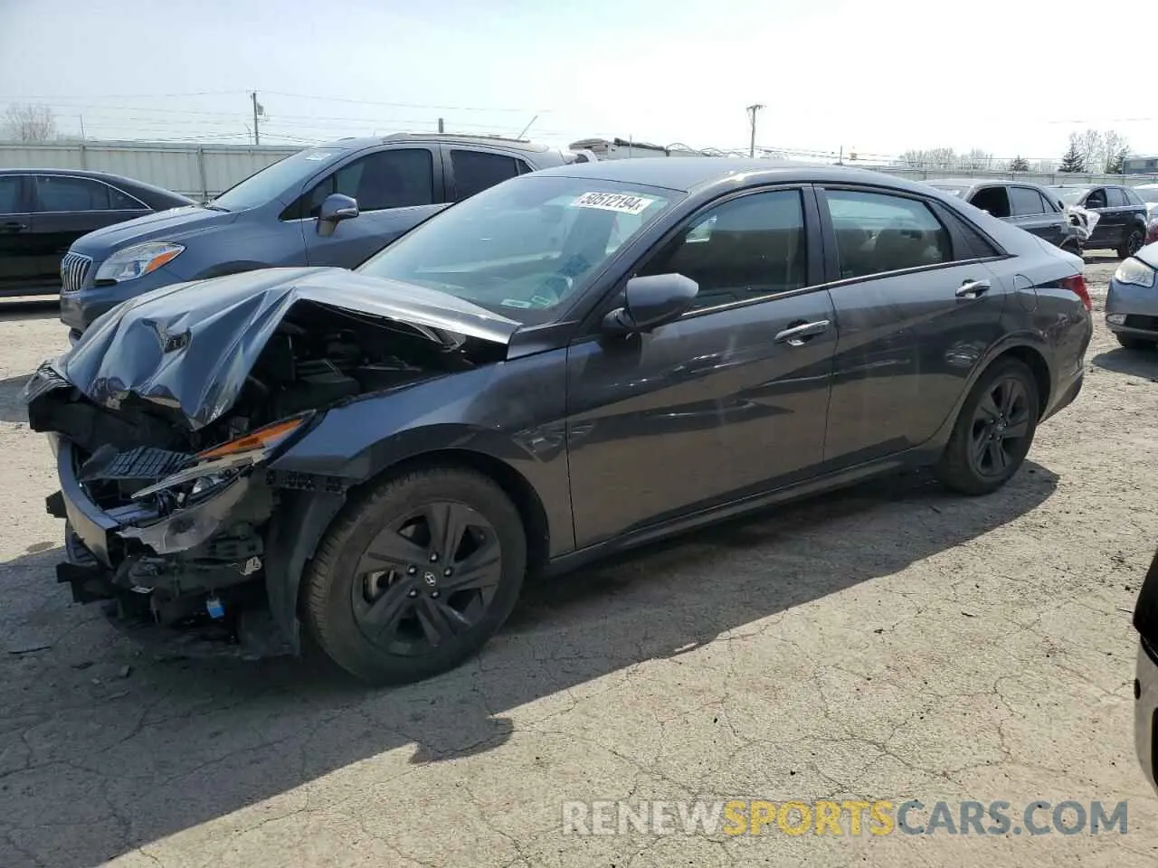 1 Photograph of a damaged car 5NPLM4AG0MH019581 HYUNDAI ELANTRA 2021