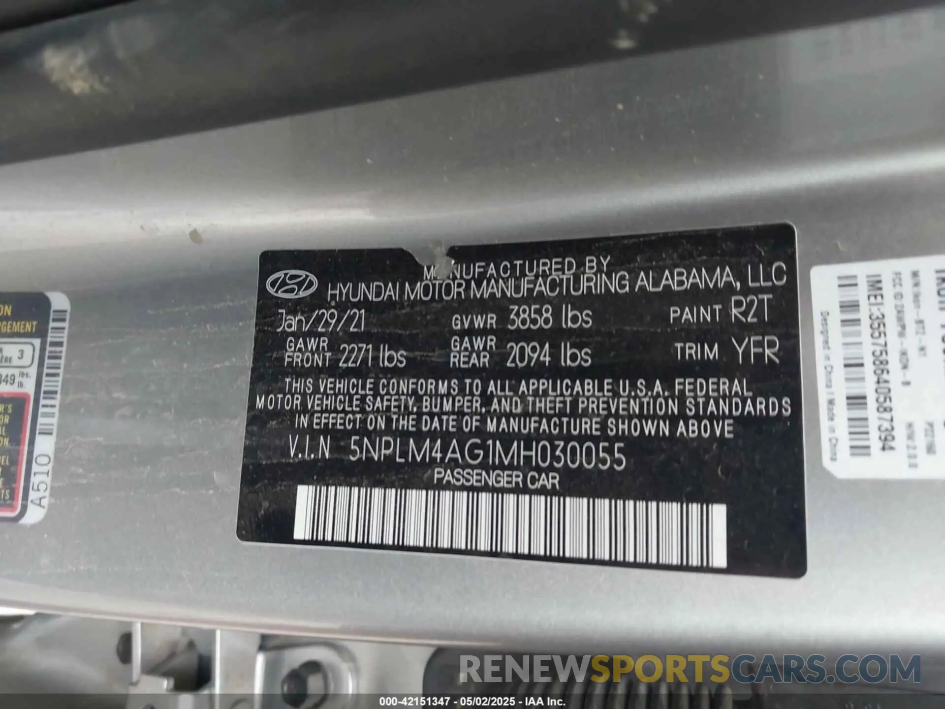 9 Photograph of a damaged car 5NPLM4AG1MH030055 HYUNDAI ELANTRA 2021