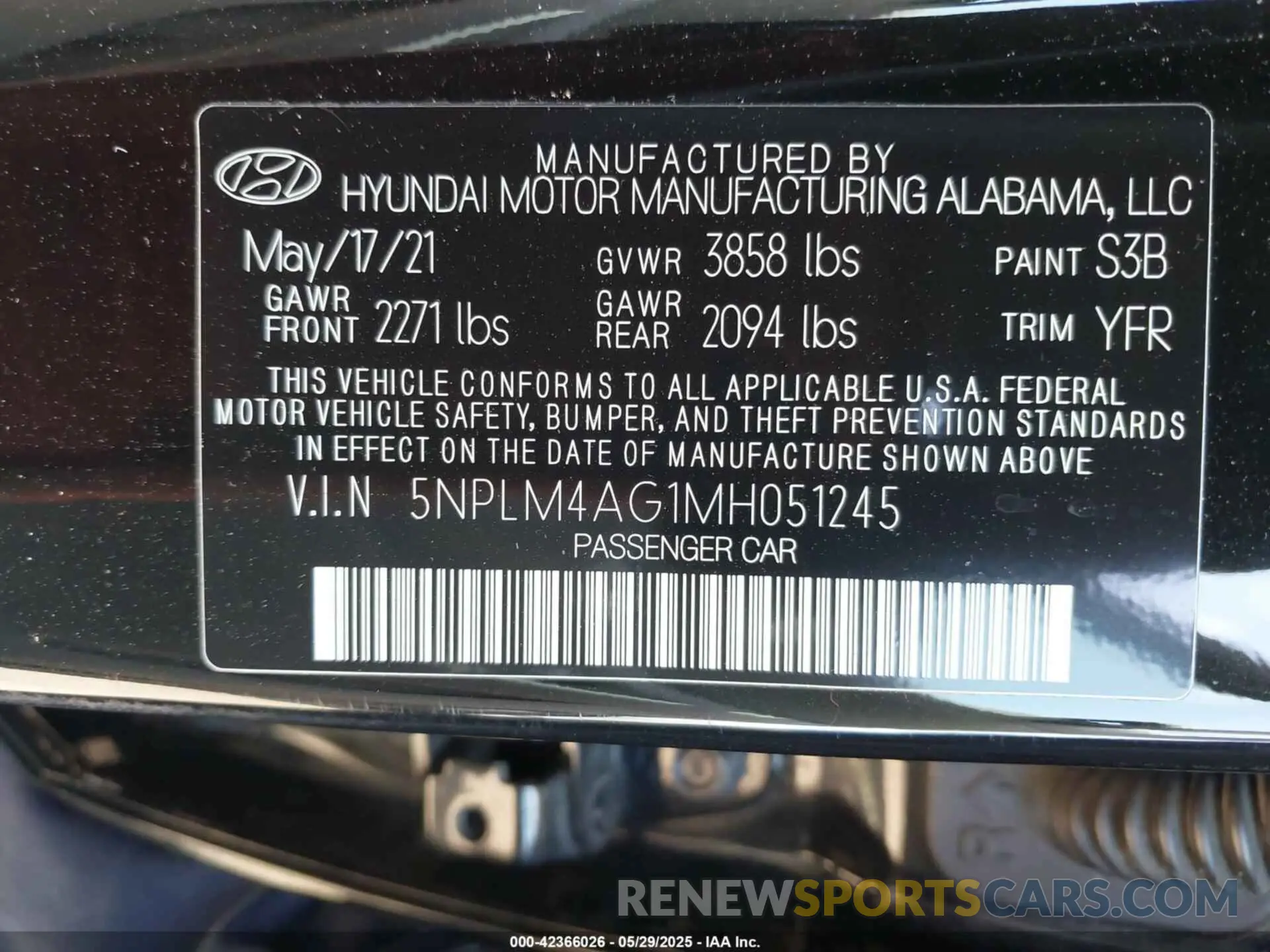 9 Photograph of a damaged car 5NPLM4AG1MH051245 HYUNDAI ELANTRA 2021