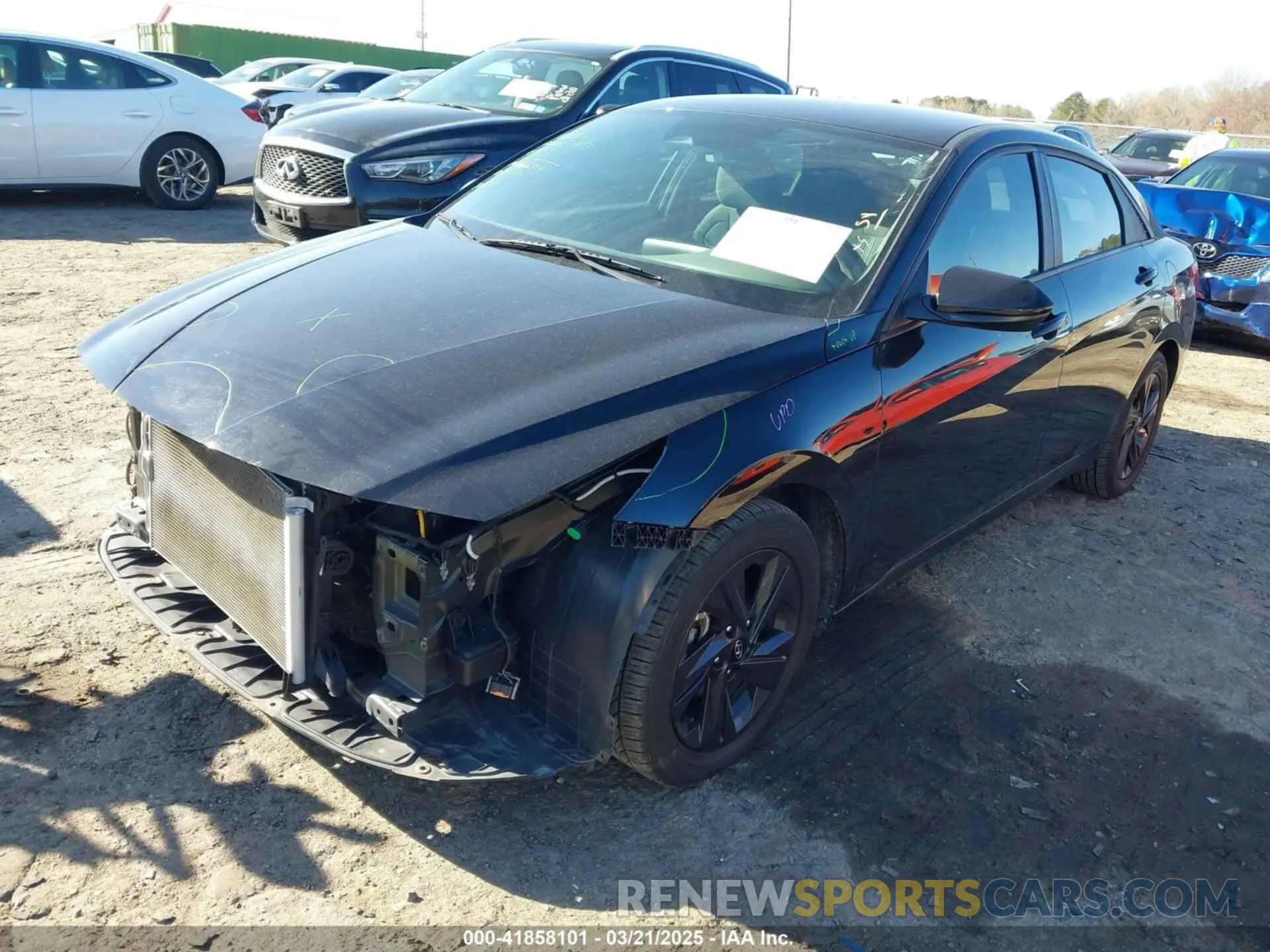 2 Photograph of a damaged car 5NPLM4AG6MH001022 HYUNDAI ELANTRA 2021