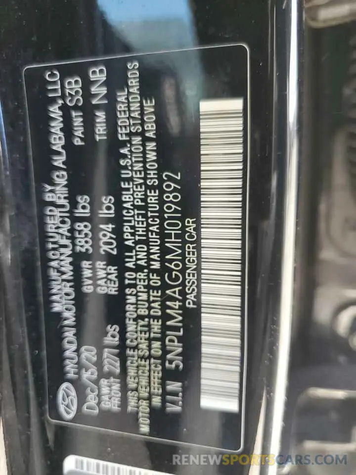 12 Фотография поврежденного автомобиля 5NPLM4AG6MH019892 HYUNDAI ELANTRA 2021
