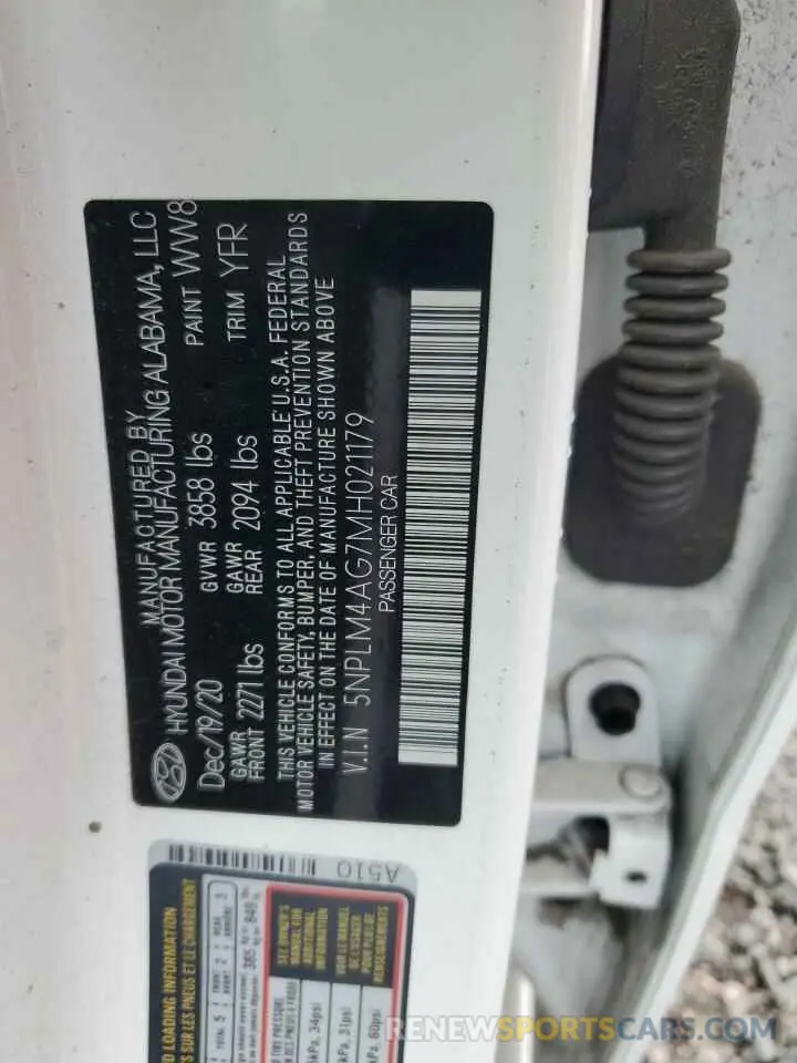 10 Фотография поврежденного автомобиля 5NPLM4AG7MH021179 HYUNDAI ELANTRA 2021
