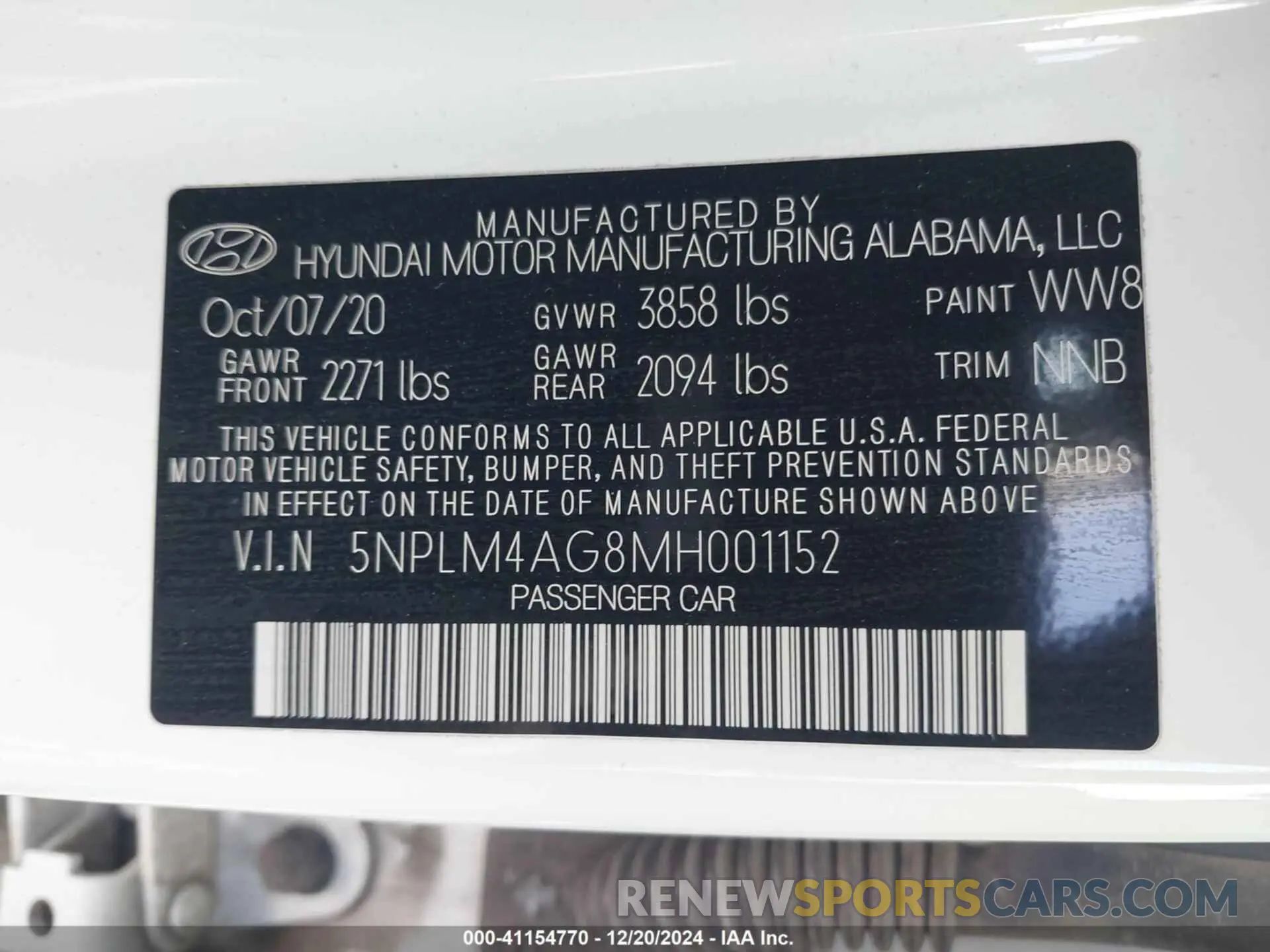 9 Фотография поврежденного автомобиля 5NPLM4AG8MH001152 HYUNDAI ELANTRA 2021