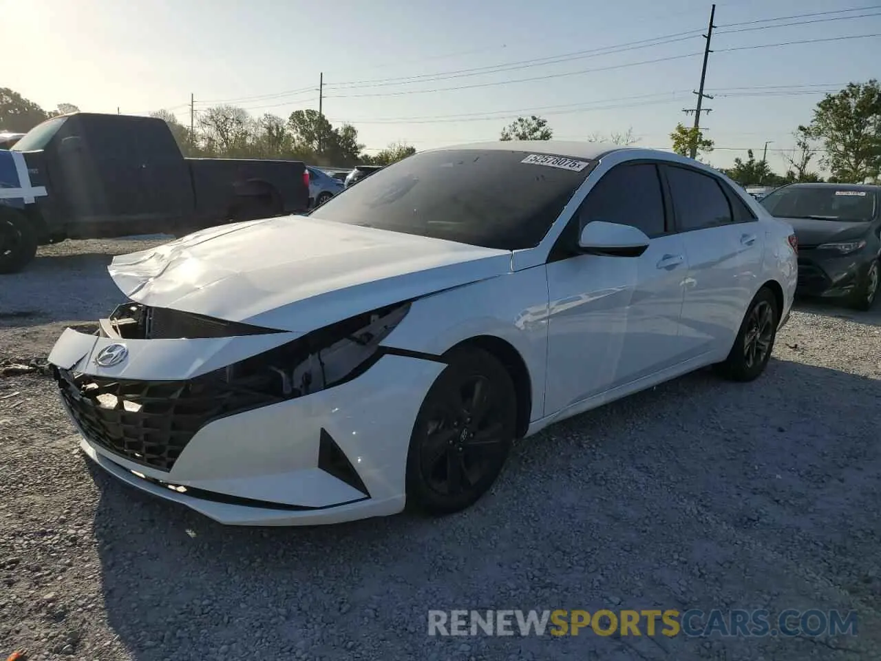 1 Photograph of a damaged car 5NPLM4AG8MH021997 HYUNDAI ELANTRA 2021