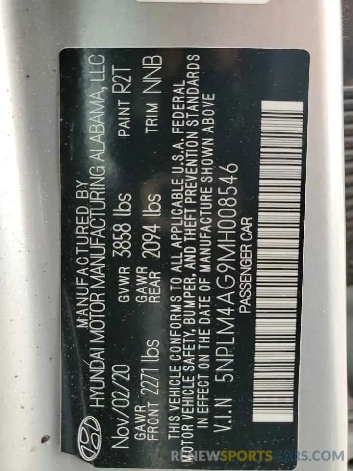 12 Фотография поврежденного автомобиля 5NPLM4AG9MH008546 HYUNDAI ELANTRA 2021