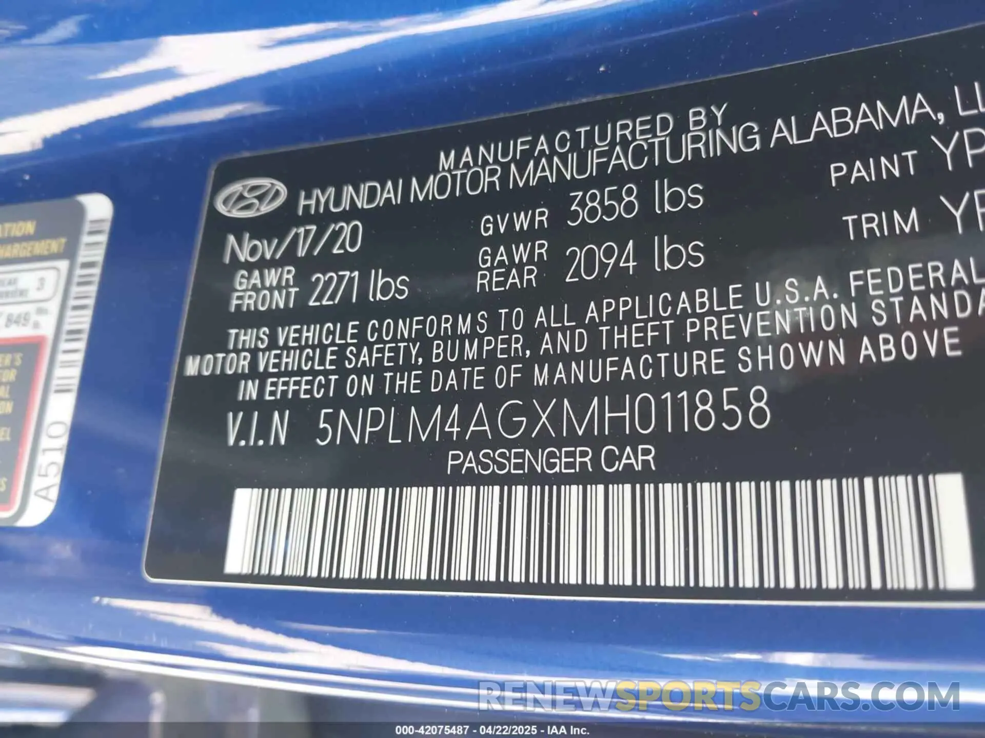 9 Фотография поврежденного автомобиля 5NPLM4AGXMH011858 HYUNDAI ELANTRA 2021
