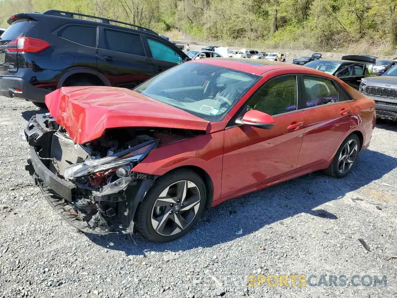 1 Photograph of a damaged car 5NPLN4AG1MH022714 HYUNDAI ELANTRA 2021