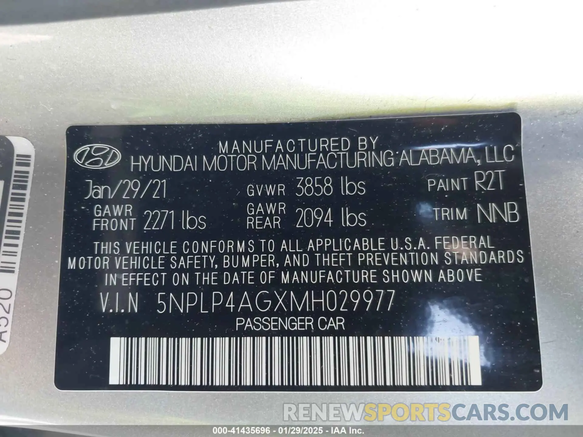 9 Фотография поврежденного автомобиля 5NPLP4AGXMH029977 HYUNDAI ELANTRA 2021