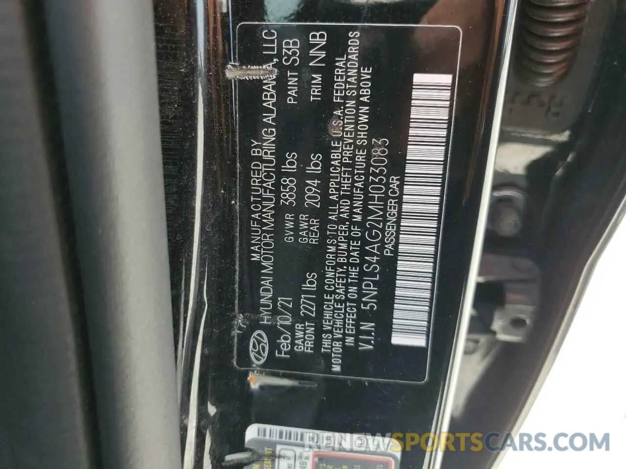 12 Photograph of a damaged car 5NPLS4AG2MH033083 HYUNDAI ELANTRA 2021