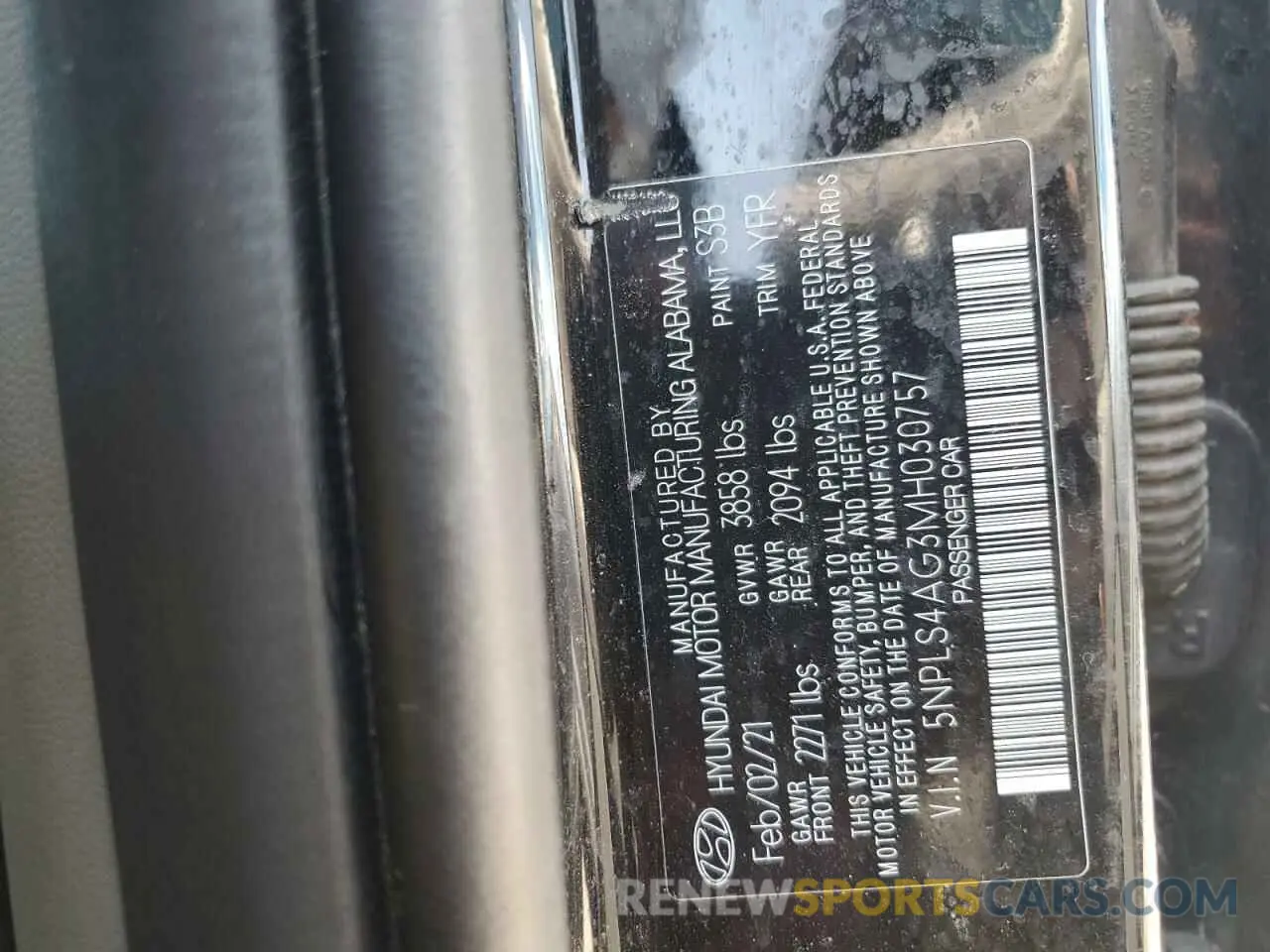 12 Фотография поврежденного автомобиля 5NPLS4AG3MH030757 HYUNDAI ELANTRA 2021