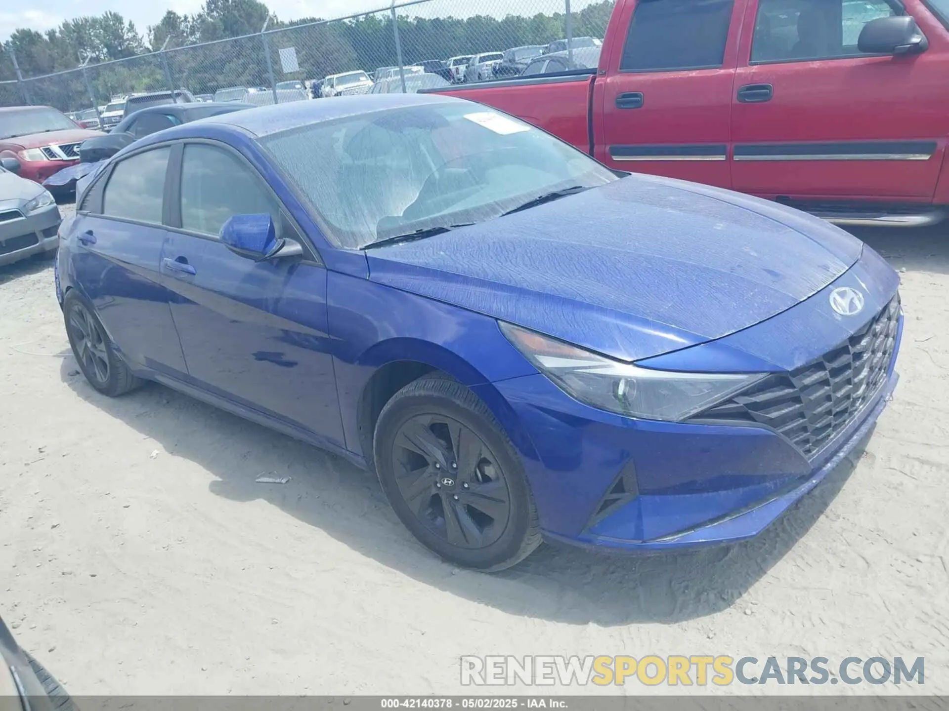 1 Photograph of a damaged car KMHLM4AG3MU159500 HYUNDAI ELANTRA 2021