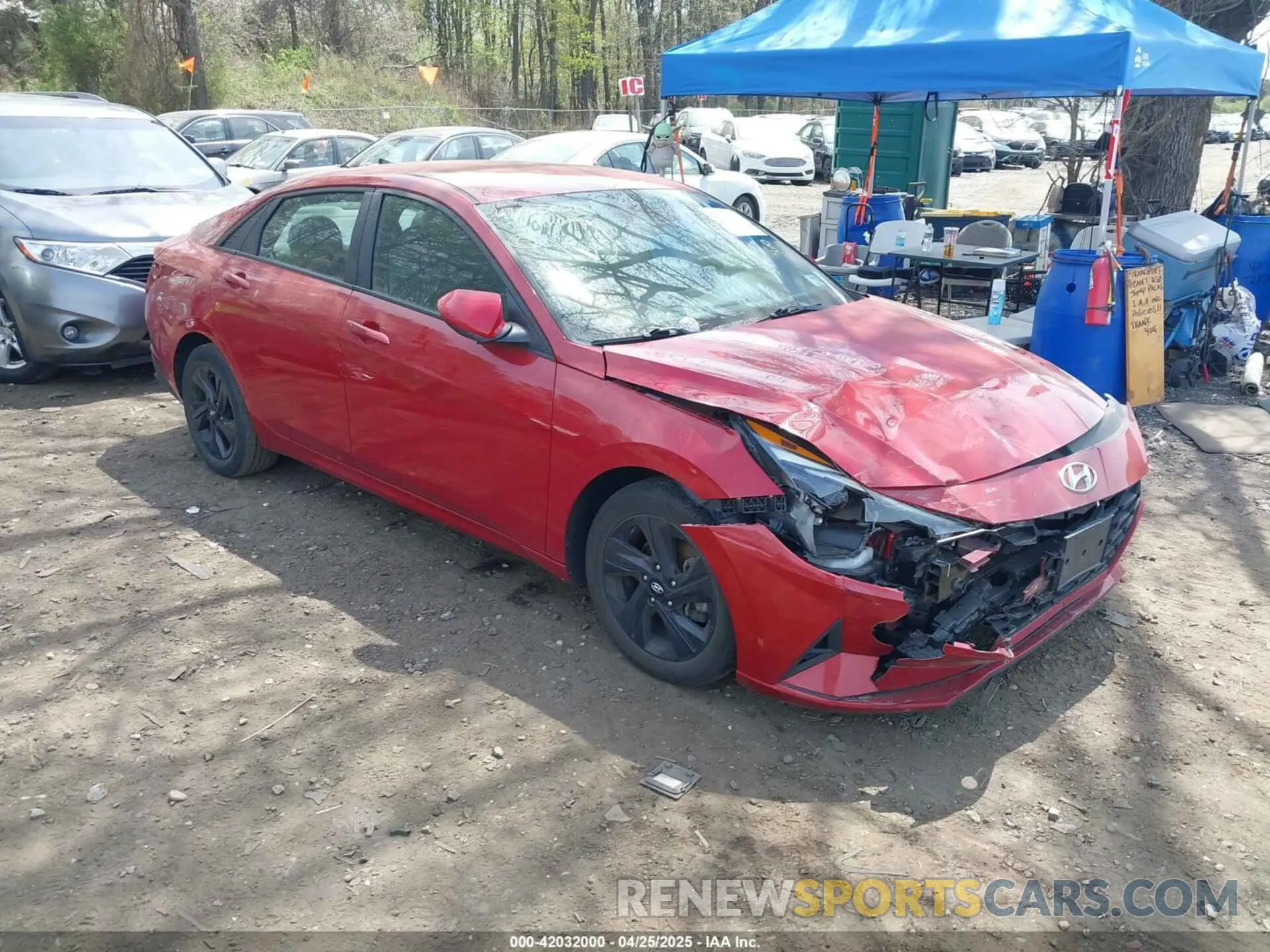 1 Photograph of a damaged car KMHLM4AG4MU066193 HYUNDAI ELANTRA 2021