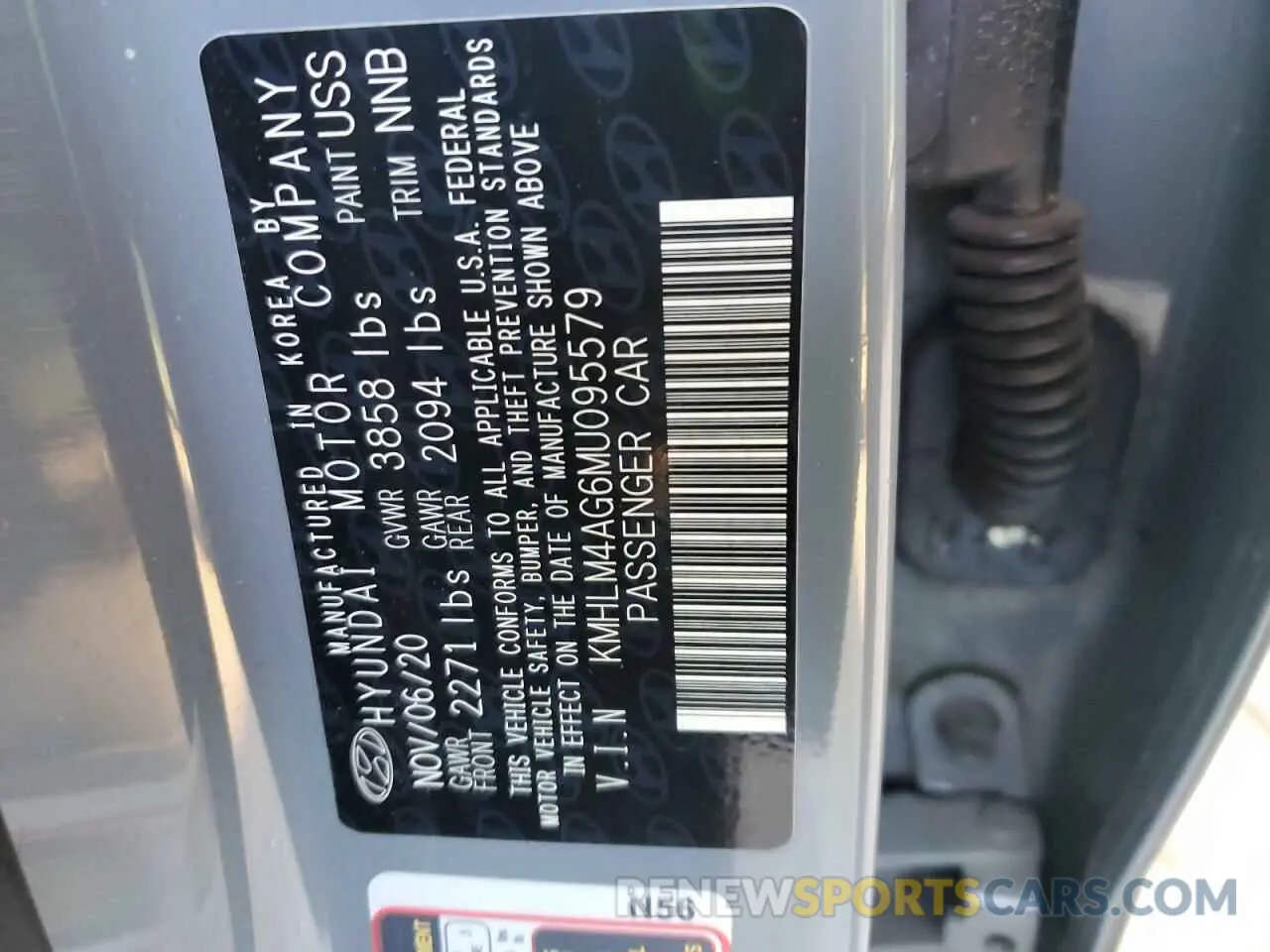 12 Фотография поврежденного автомобиля KMHLM4AG6MU095579 HYUNDAI ELANTRA 2021