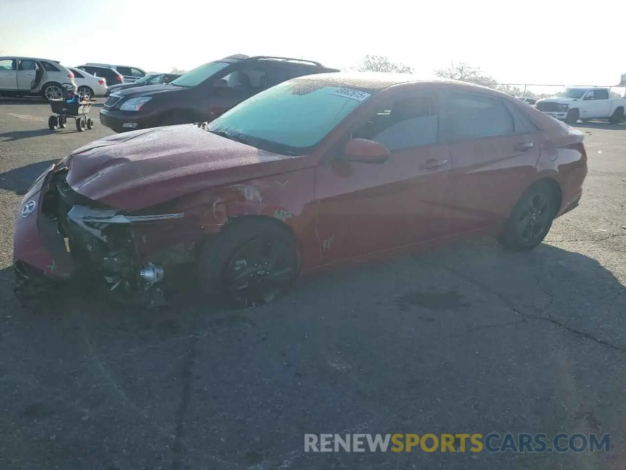 1 Photograph of a damaged car KMHLM4AG7MU066432 HYUNDAI ELANTRA 2021