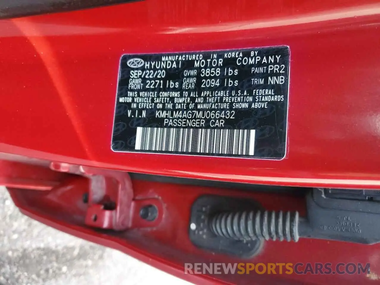 12 Photograph of a damaged car KMHLM4AG7MU066432 HYUNDAI ELANTRA 2021