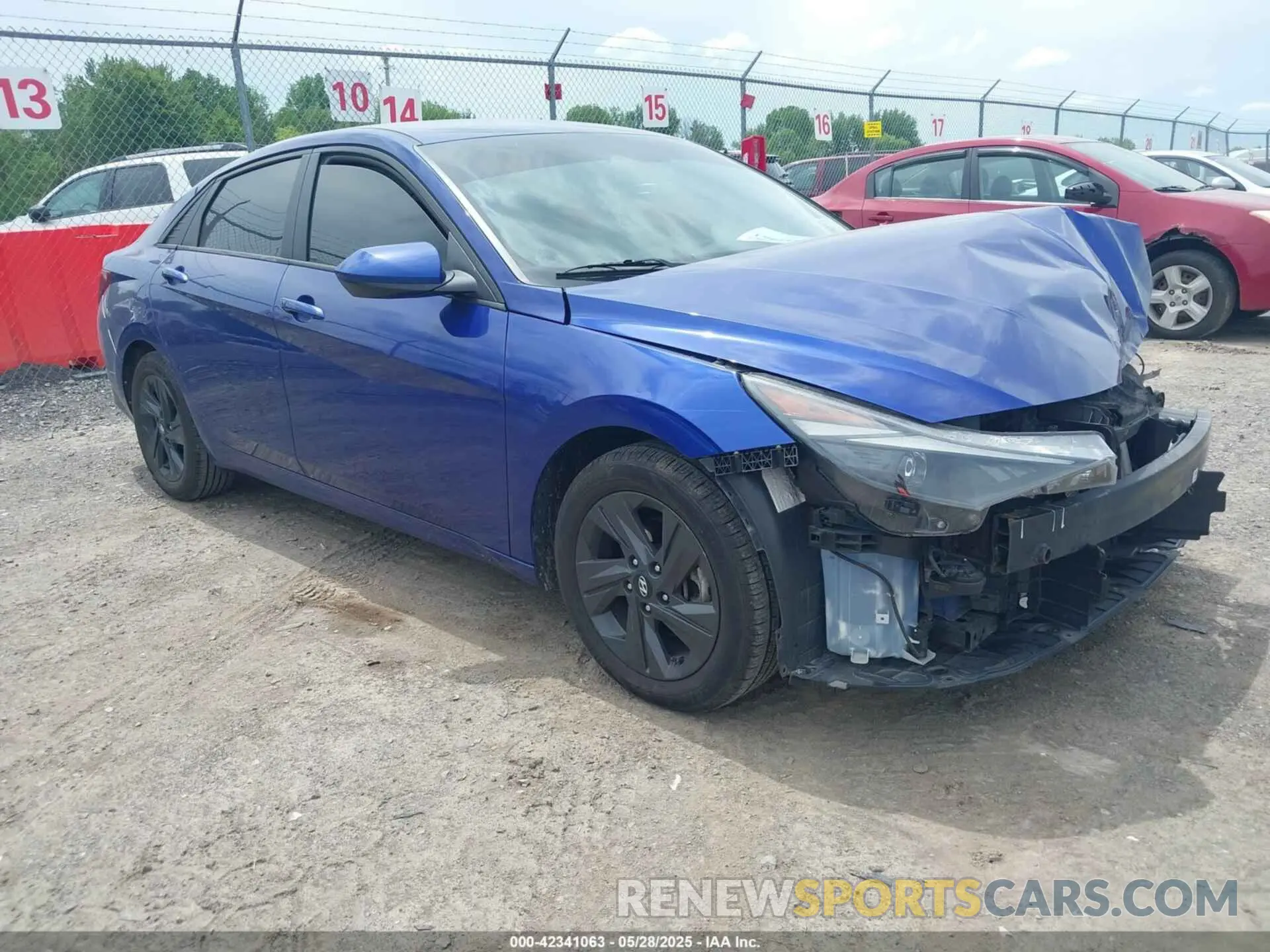 1 Photograph of a damaged car KMHLM4AG8MU068867 HYUNDAI ELANTRA 2021
