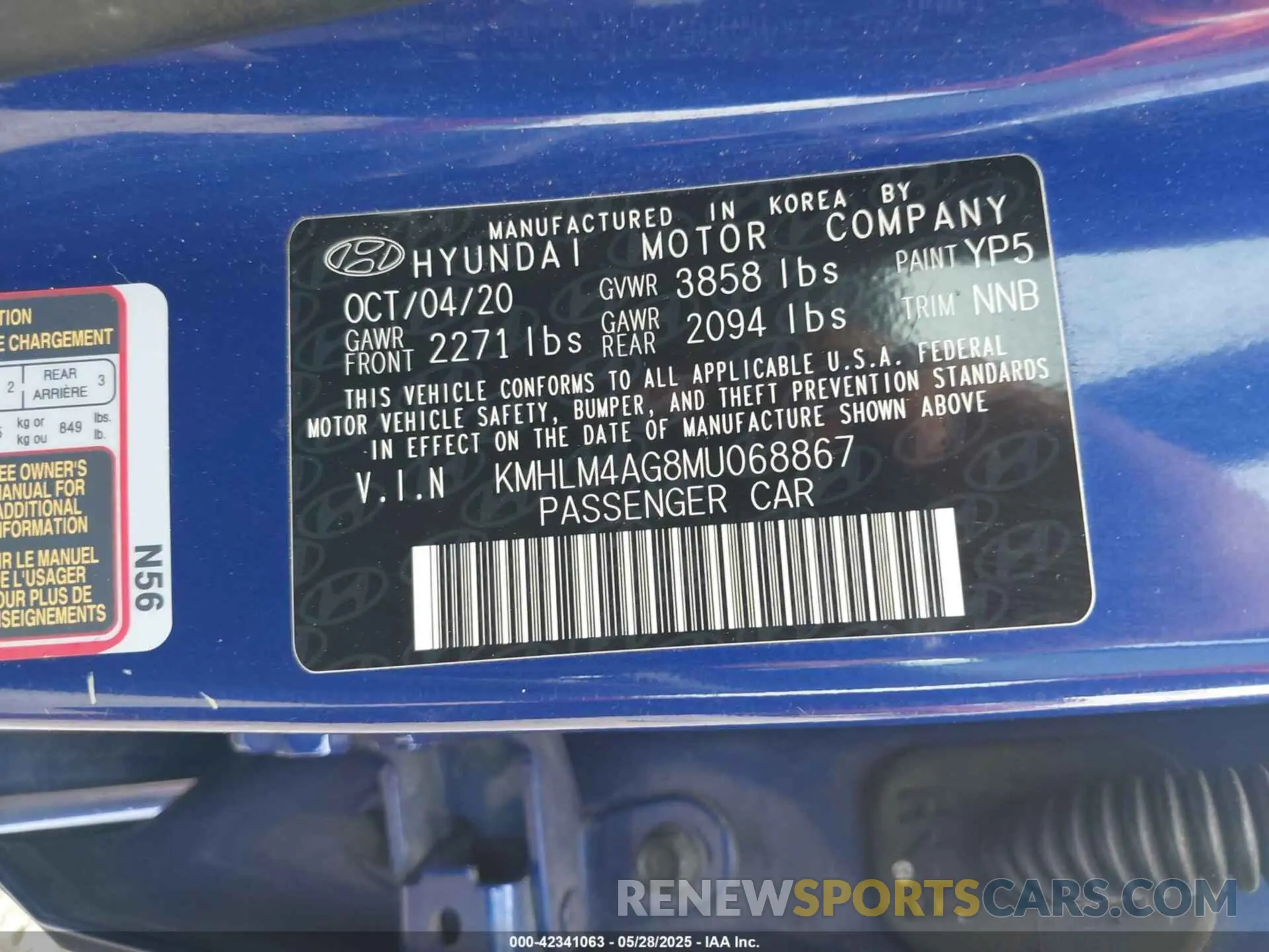 9 Photograph of a damaged car KMHLM4AG8MU068867 HYUNDAI ELANTRA 2021