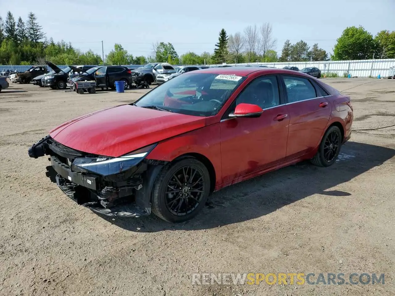 1 Photograph of a damaged car KMHLN4AG2MU168556 HYUNDAI ELANTRA 2021