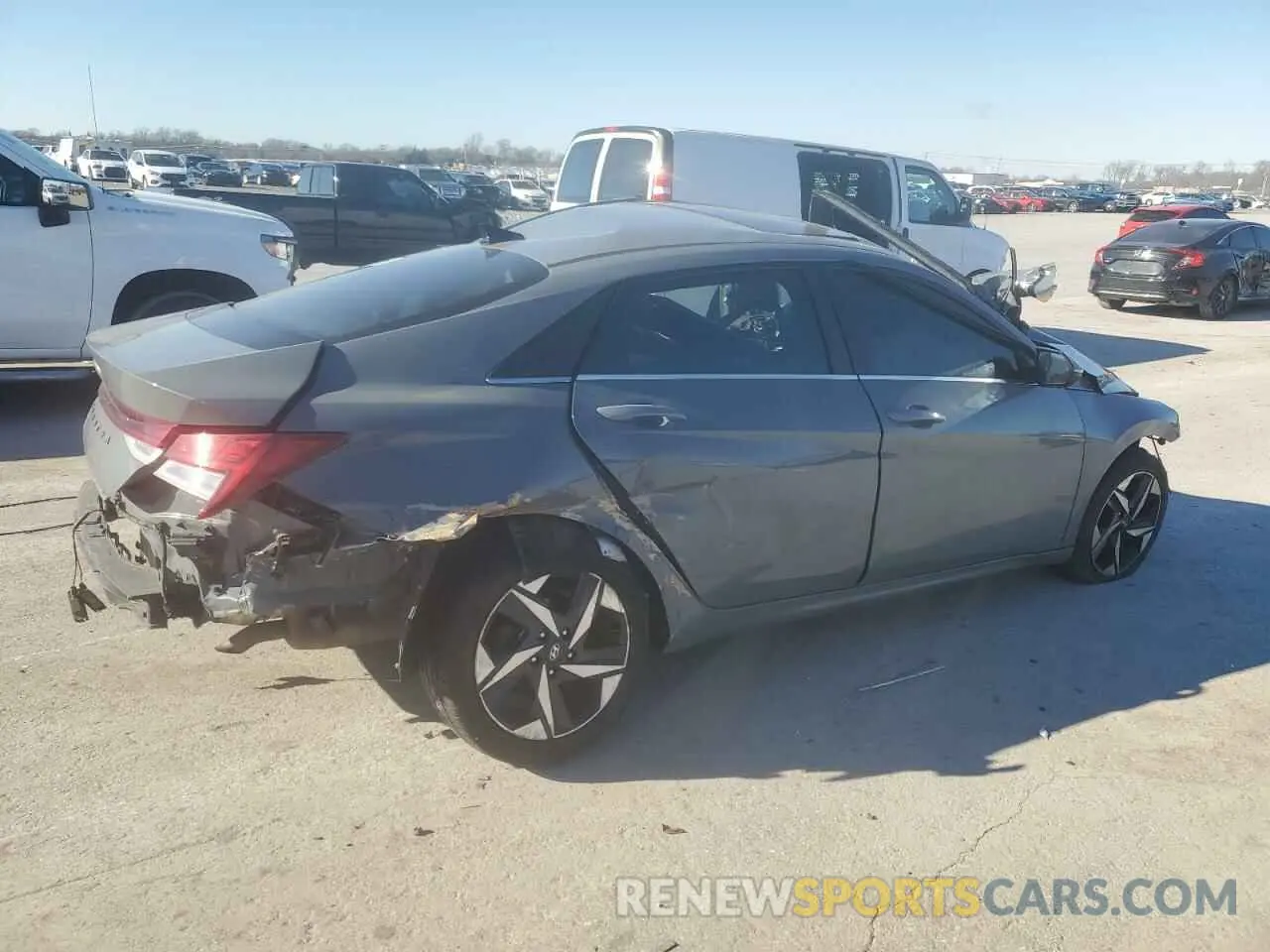 3 Photograph of a damaged car KMHLN4AG8MU138994 HYUNDAI ELANTRA 2021