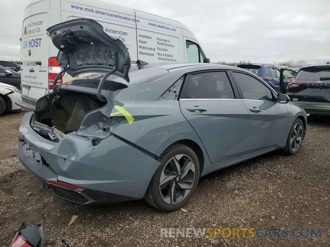 3 Фотография поврежденного автомобиля KMHLN4AJ8MU005471 HYUNDAI ELANTRA 2021