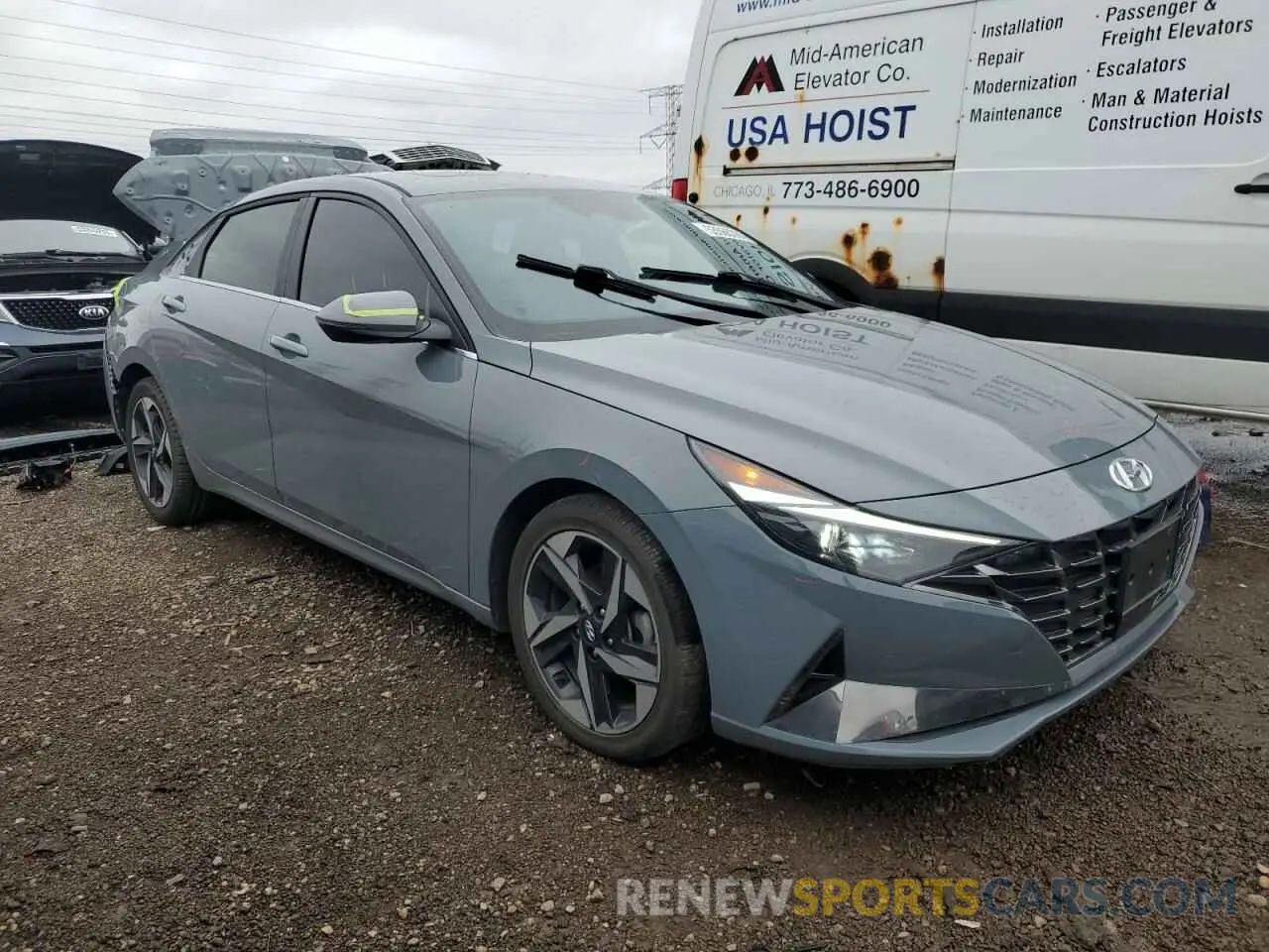 4 Фотография поврежденного автомобиля KMHLN4AJ8MU005471 HYUNDAI ELANTRA 2021