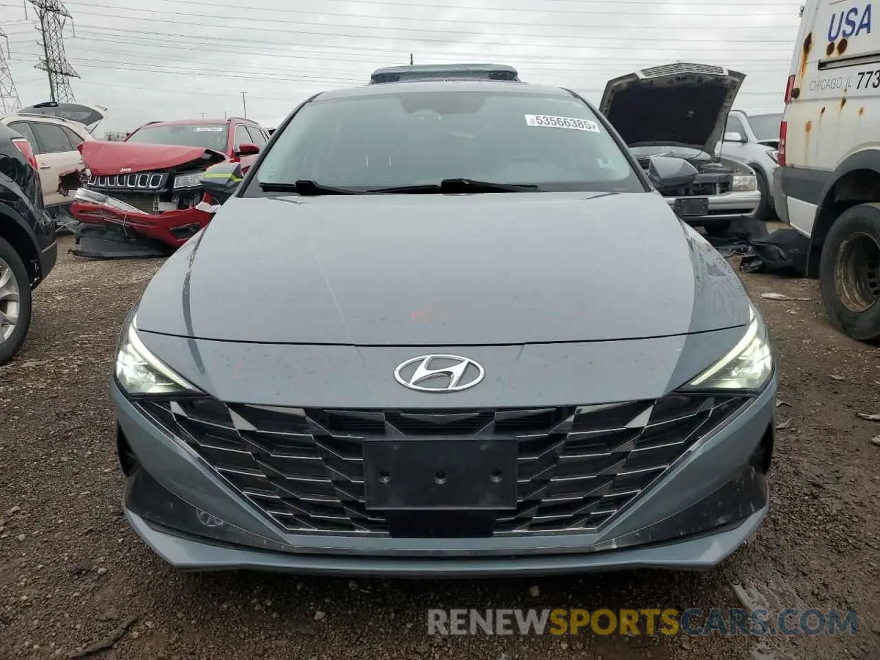 5 Фотография поврежденного автомобиля KMHLN4AJ8MU005471 HYUNDAI ELANTRA 2021