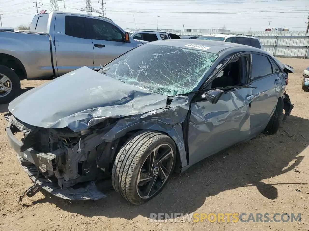 1 Photograph of a damaged car KMHLR4AF5MU146918 HYUNDAI ELANTRA 2021