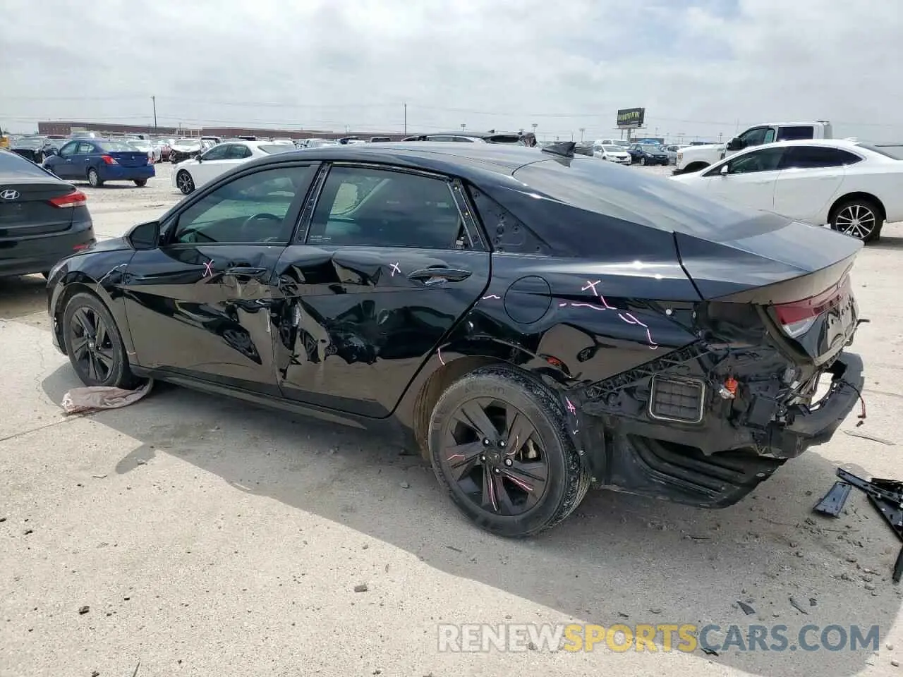 2 Photograph of a damaged car KMHLS4AG7MU125534 HYUNDAI ELANTRA 2021