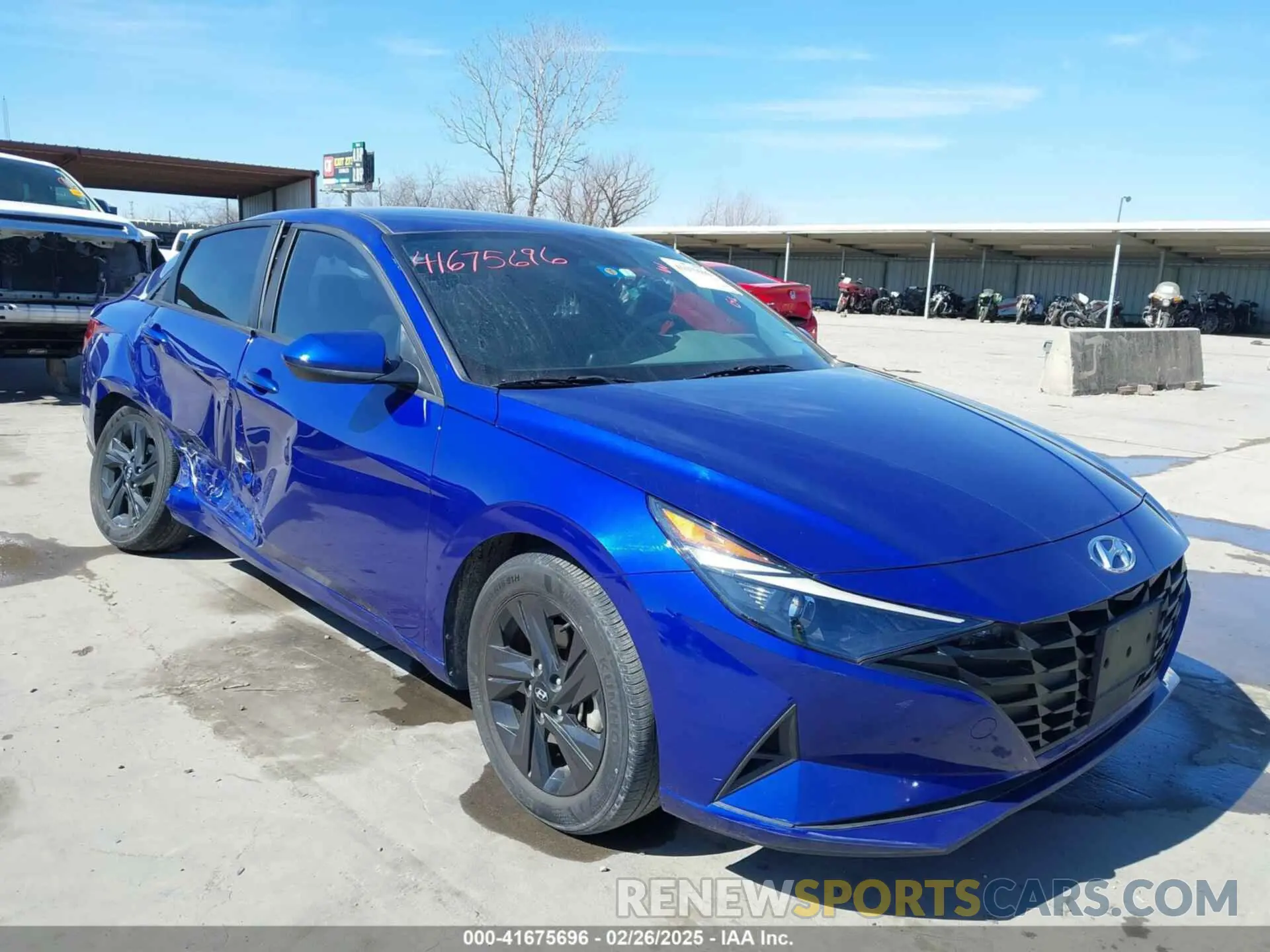 1 Photograph of a damaged car KMHLS4AGXMU065233 HYUNDAI ELANTRA 2021