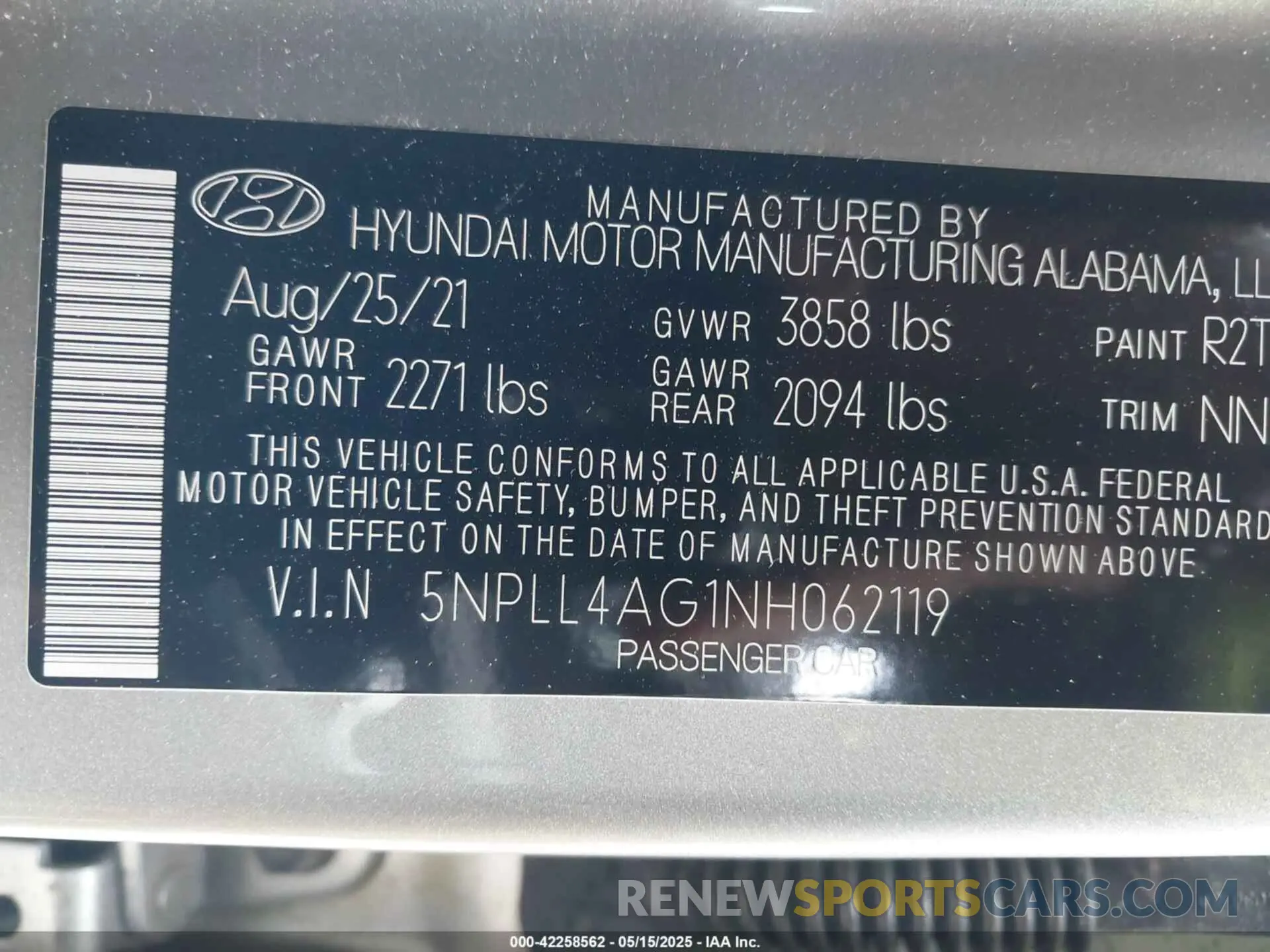 9 Photograph of a damaged car 5NPLL4AG1NH062119 HYUNDAI ELANTRA 2022