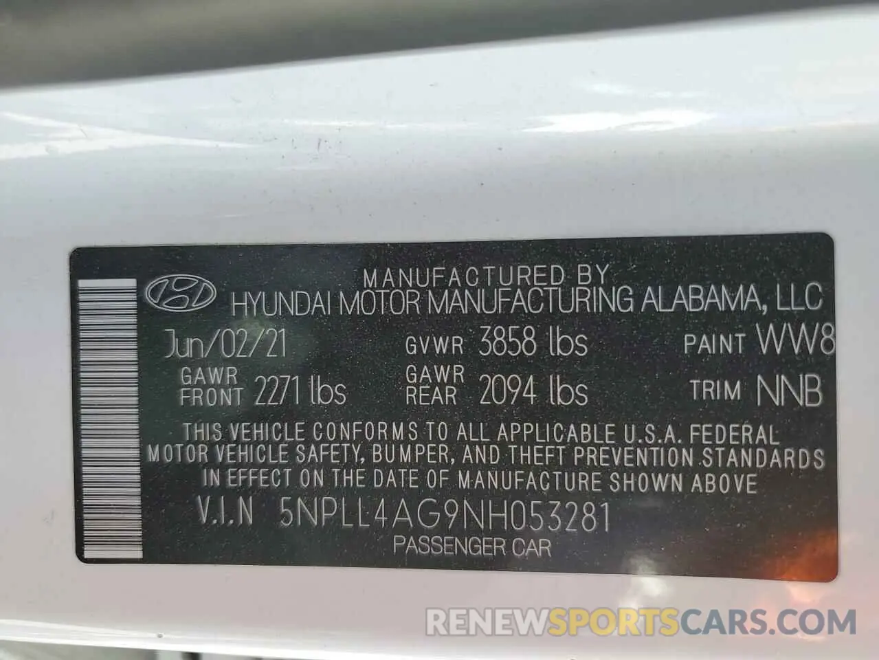 12 Photograph of a damaged car 5NPLL4AG9NH053281 HYUNDAI ELANTRA 2022