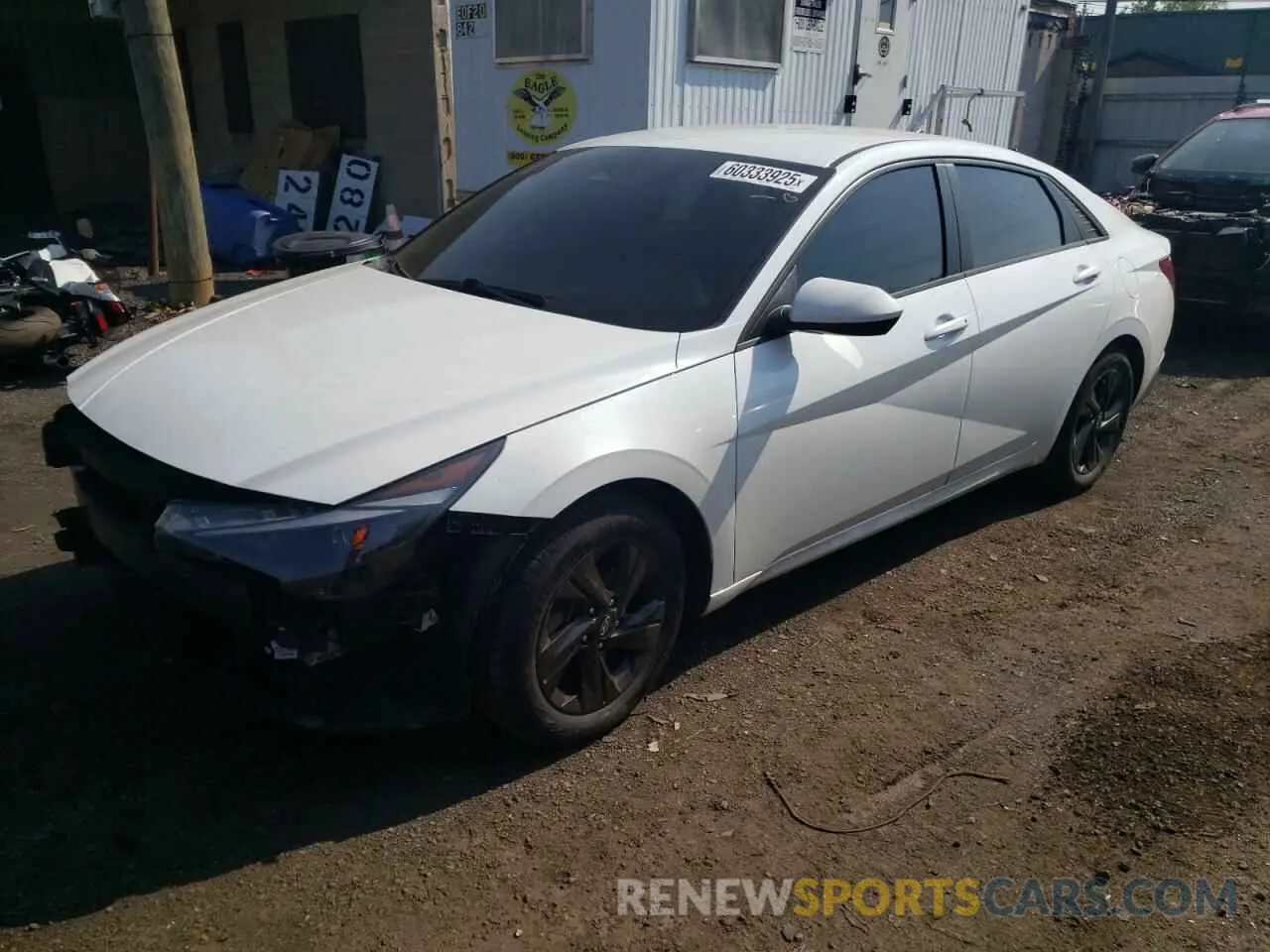 1 Photograph of a damaged car 5NPLM4AG4NH069868 HYUNDAI ELANTRA 2022