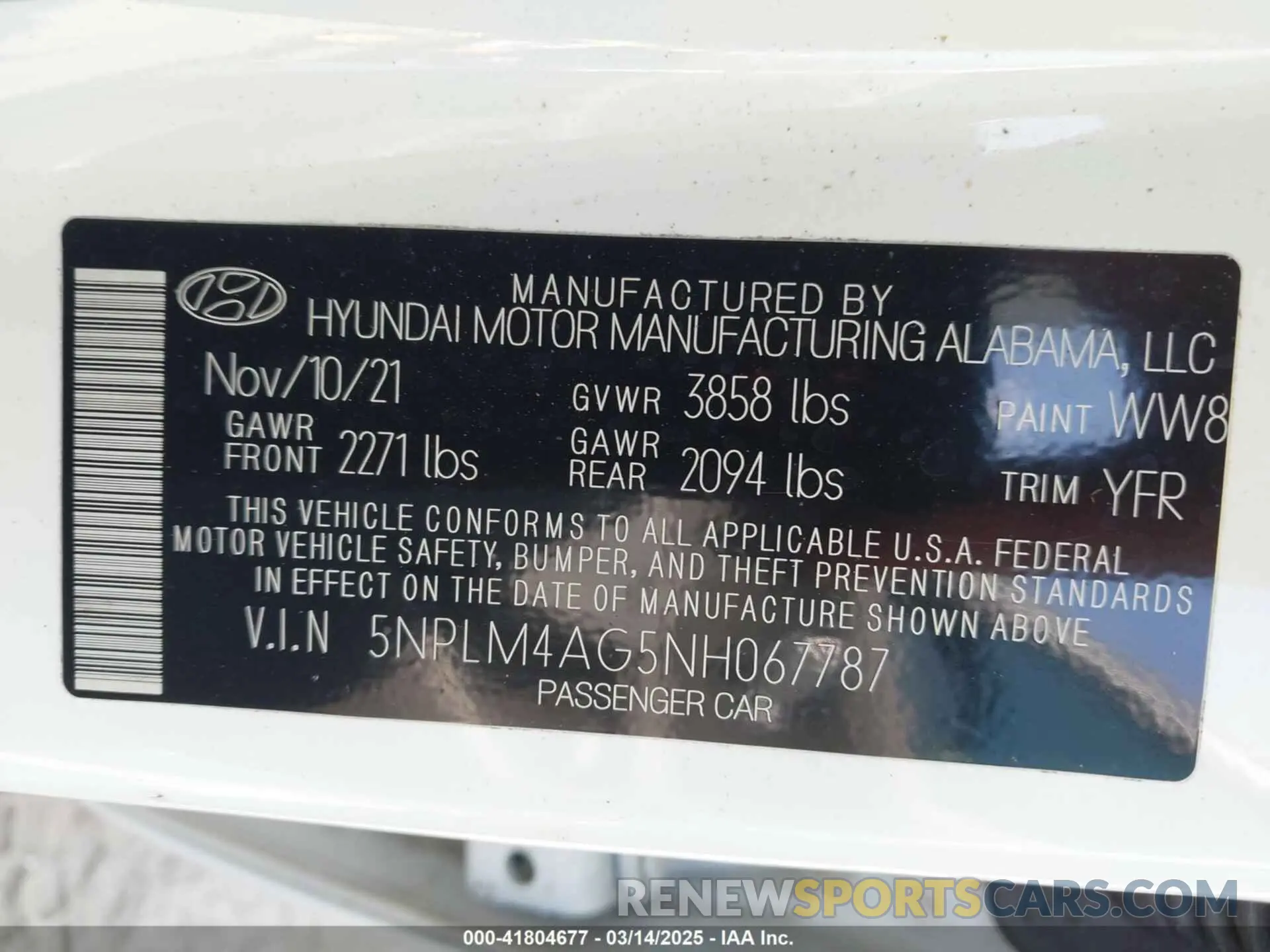 9 Photograph of a damaged car 5NPLM4AG5NH067787 HYUNDAI ELANTRA 2022