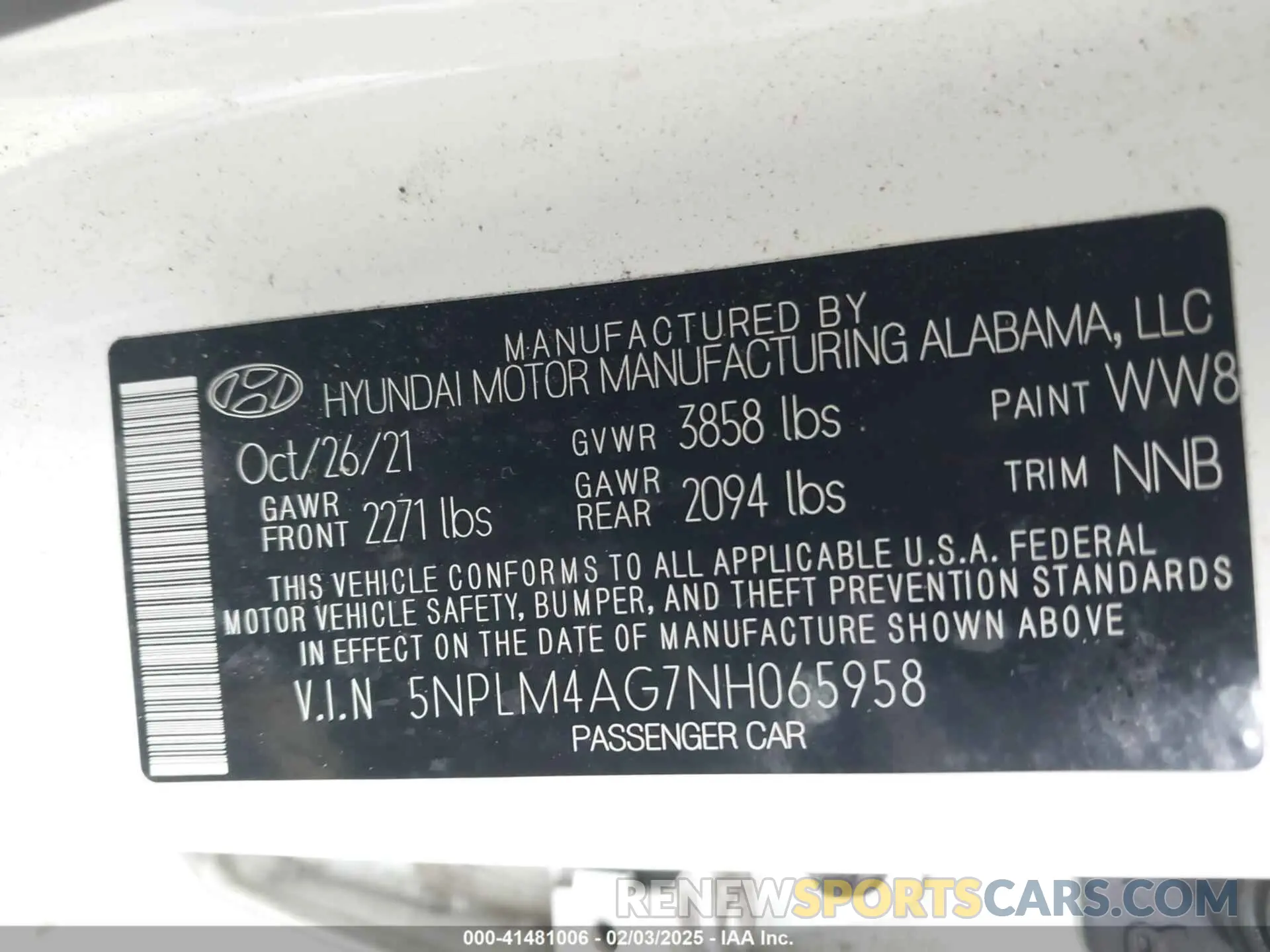 9 Фотография поврежденного автомобиля 5NPLM4AG7NH065958 HYUNDAI ELANTRA 2022