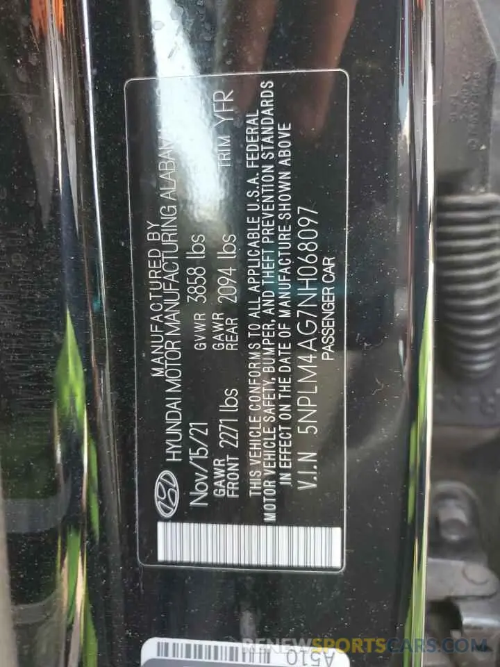 12 Фотография поврежденного автомобиля 5NPLM4AG7NH068097 HYUNDAI ELANTRA 2022