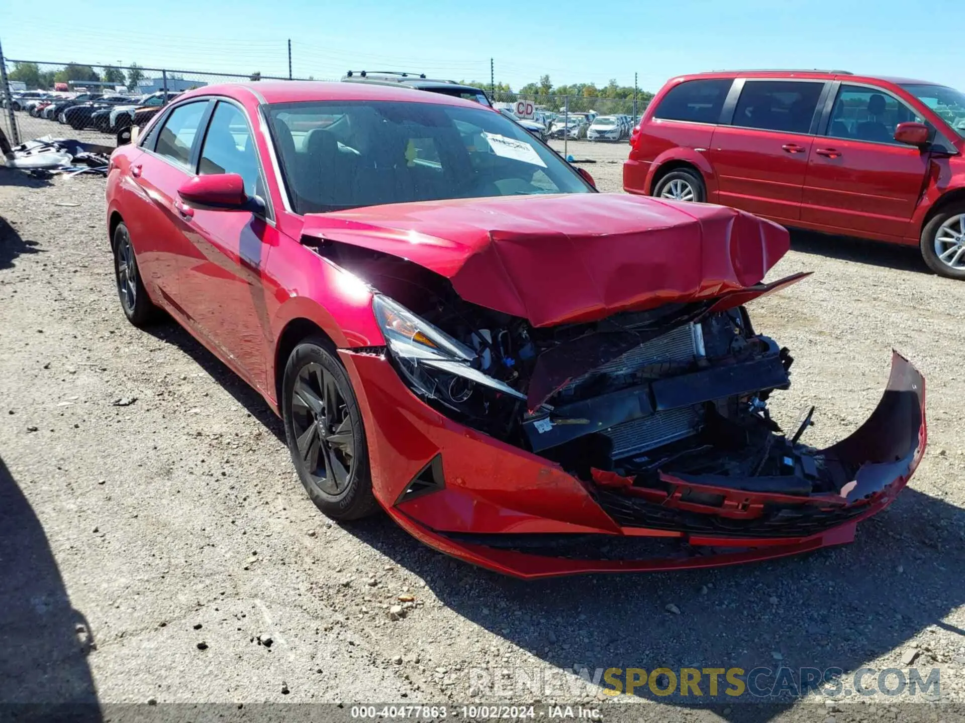 1 Photograph of a damaged car 5NPLM4AG7NH085403 HYUNDAI ELANTRA 2022