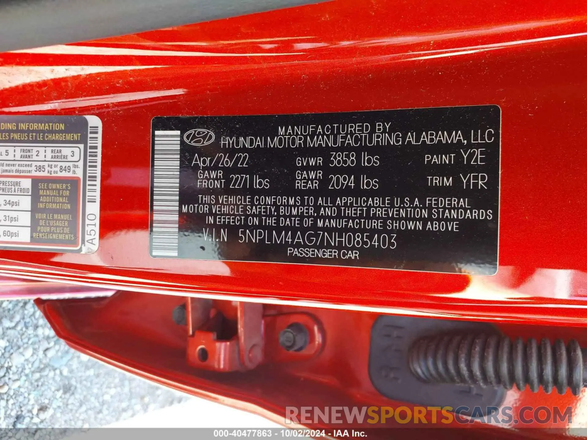 9 Photograph of a damaged car 5NPLM4AG7NH085403 HYUNDAI ELANTRA 2022