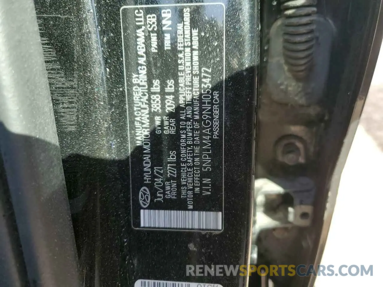 12 Фотография поврежденного автомобиля 5NPLM4AG9NH053472 HYUNDAI ELANTRA 2022