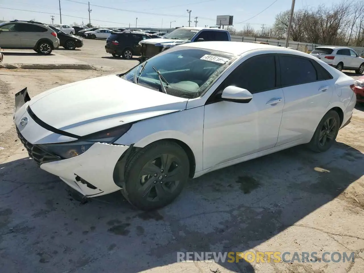 1 Photograph of a damaged car 5NPLM4AG9NH065850 HYUNDAI ELANTRA 2022