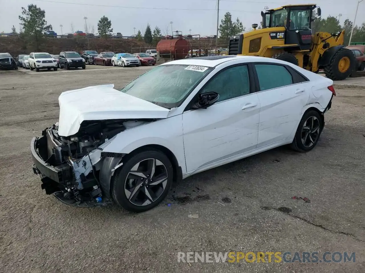 1 Photograph of a damaged car 5NPLN4AG6NH056228 HYUNDAI ELANTRA 2022