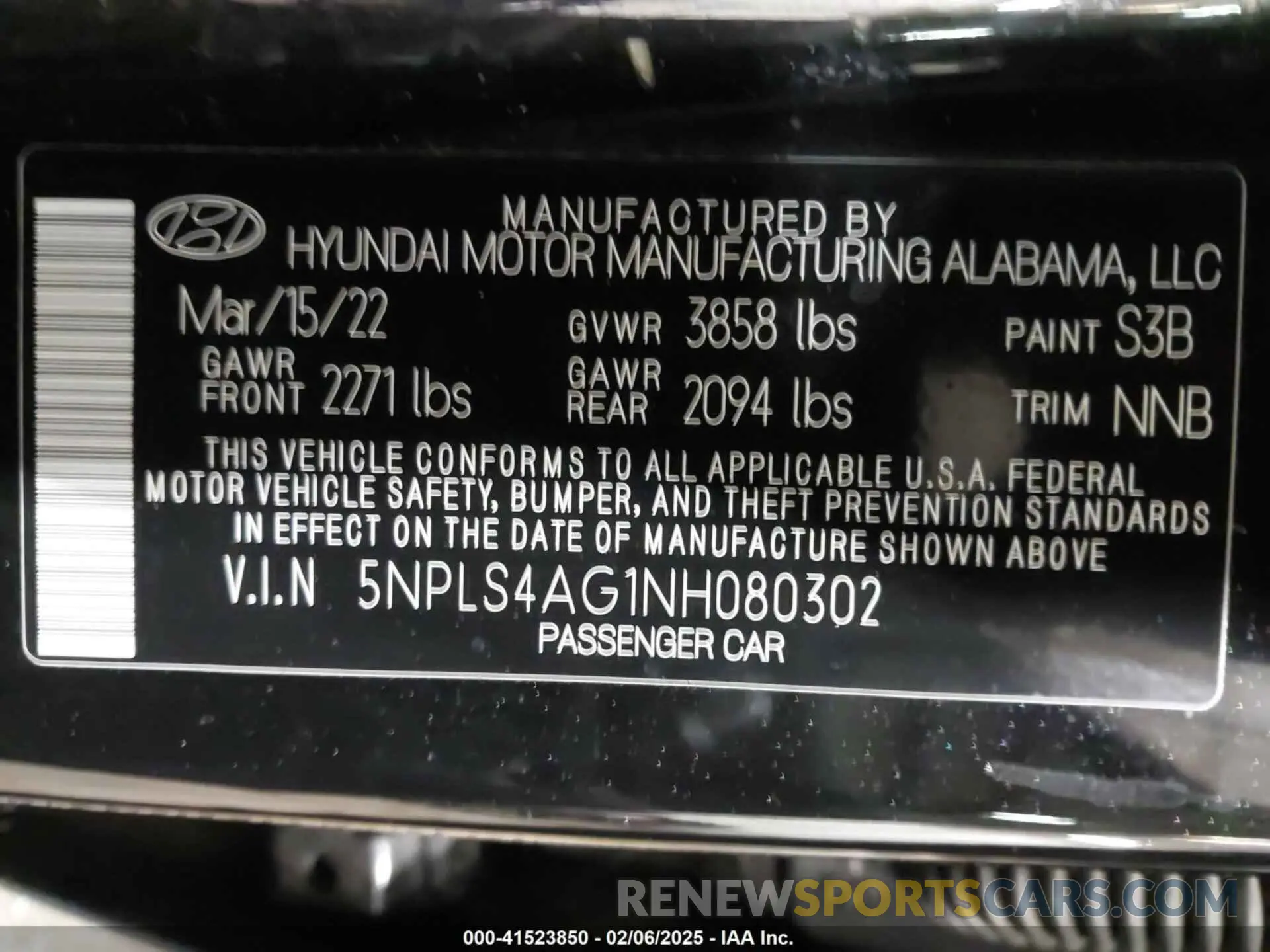 9 Фотография поврежденного автомобиля 5NPLS4AG1NH080302 HYUNDAI ELANTRA 2022