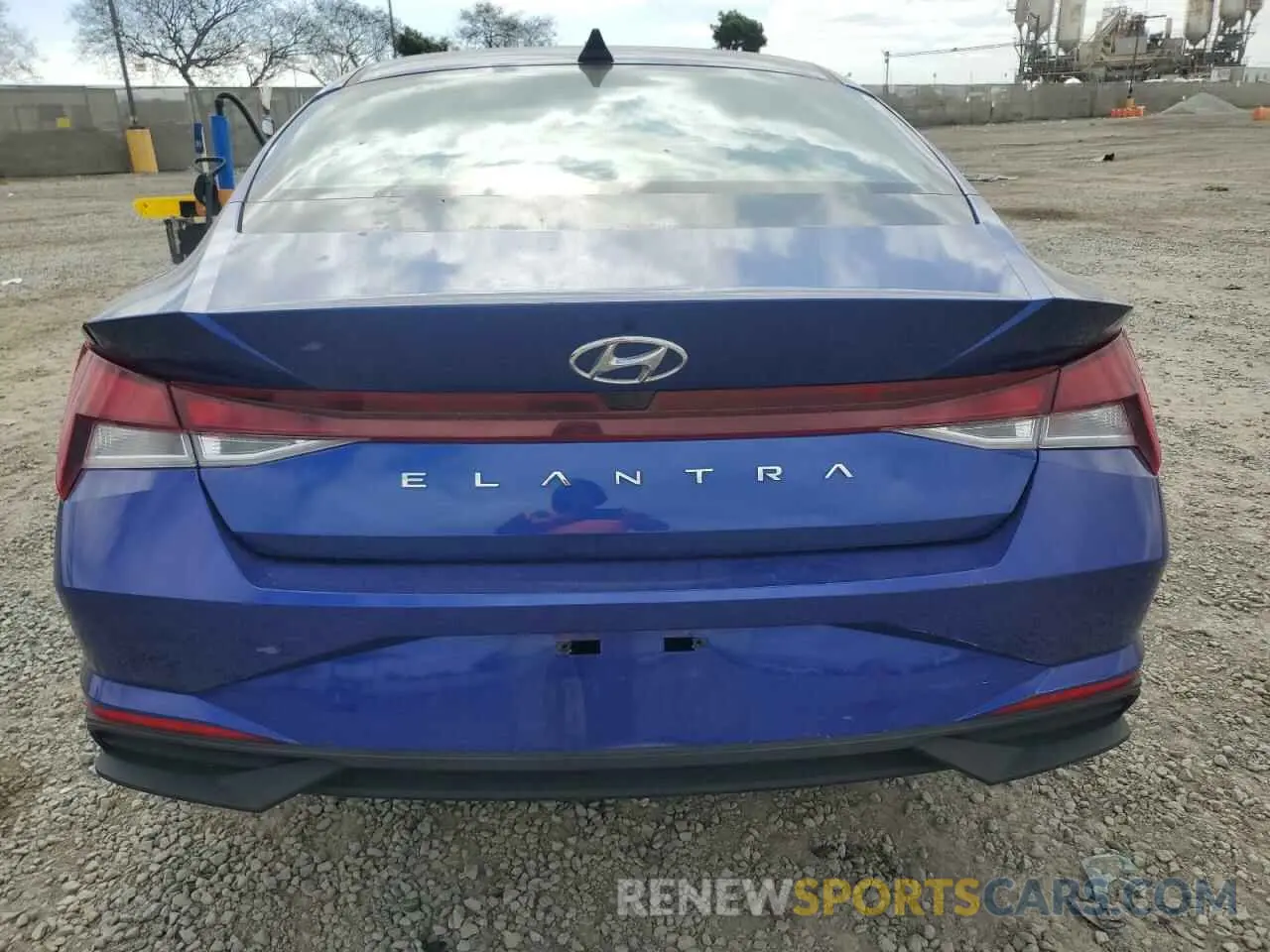 6 Photograph of a damaged car 5NPLS4AG3NH077465 HYUNDAI ELANTRA 2022