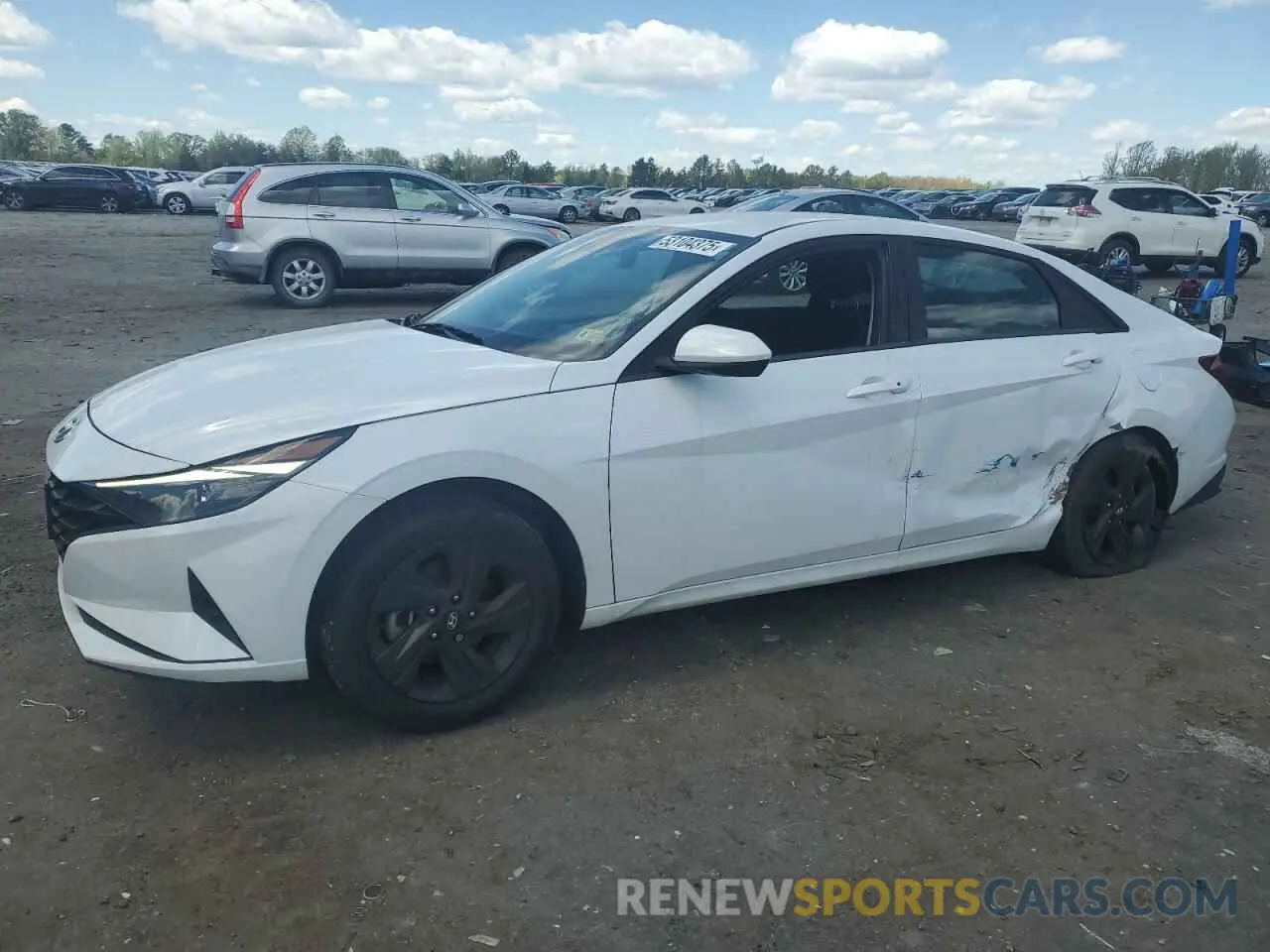 1 Photograph of a damaged car 5NPLS4AG6NH064760 HYUNDAI ELANTRA 2022