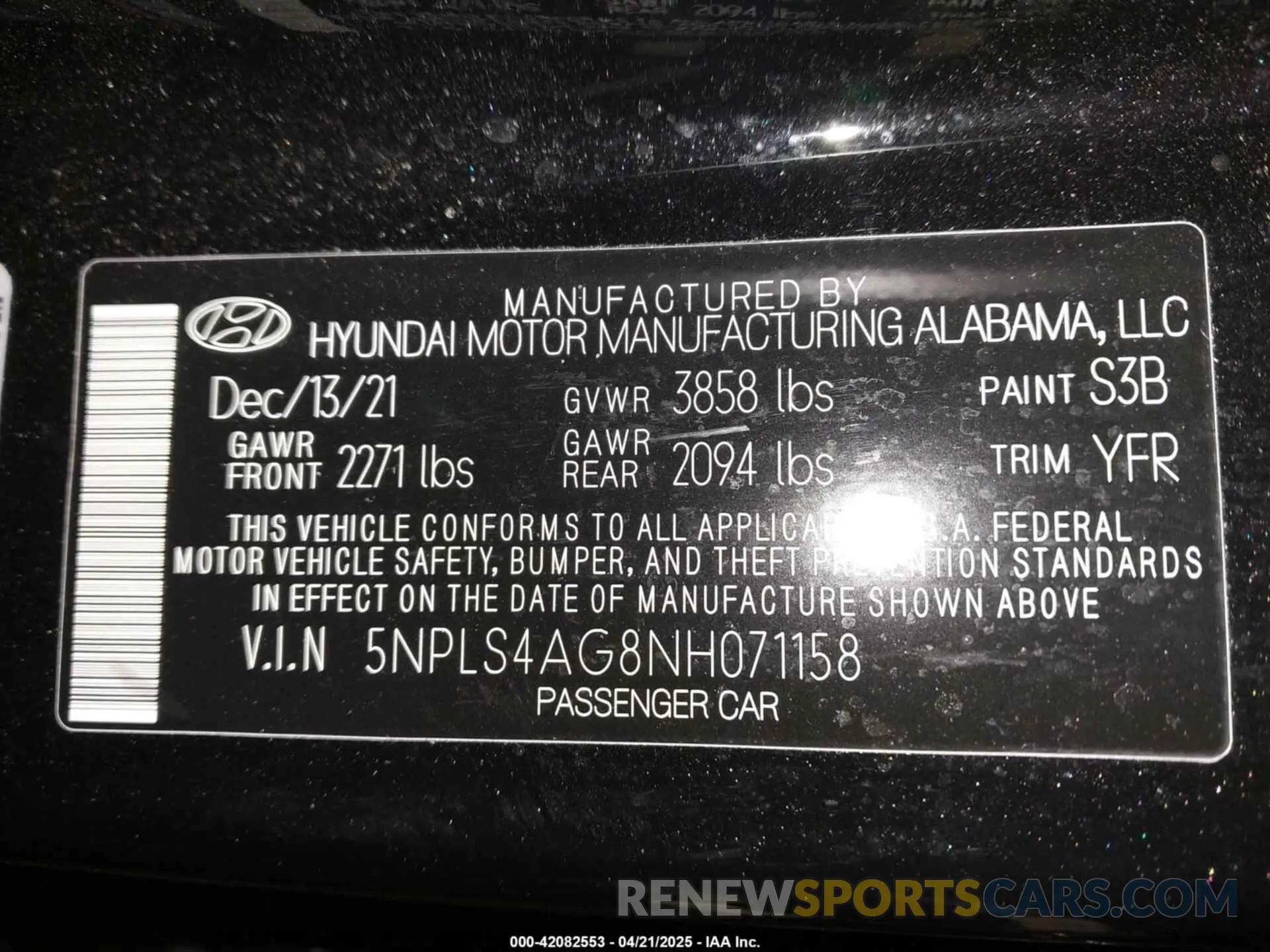 9 Photograph of a damaged car 5NPLS4AG8NH071158 HYUNDAI ELANTRA 2022
