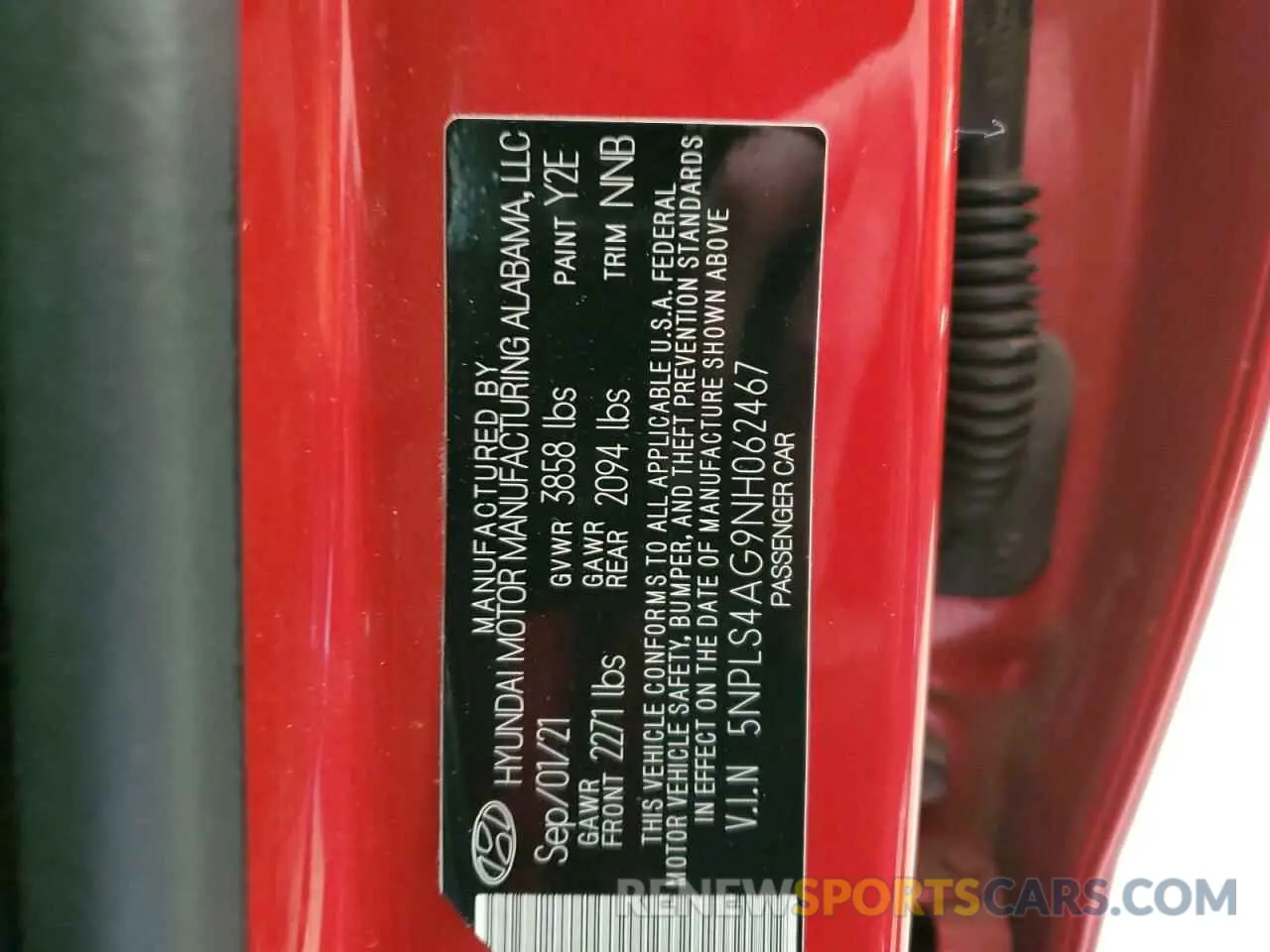 13 Фотография поврежденного автомобиля 5NPLS4AG9NH062467 HYUNDAI ELANTRA 2022