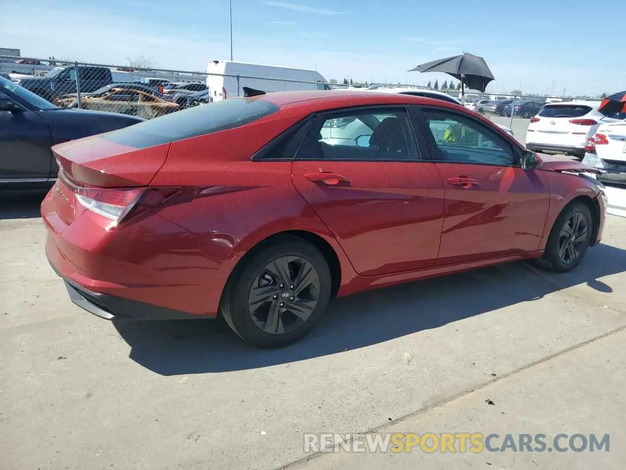 3 Photograph of a damaged car KMHLM4AG0NU327207 HYUNDAI ELANTRA 2022